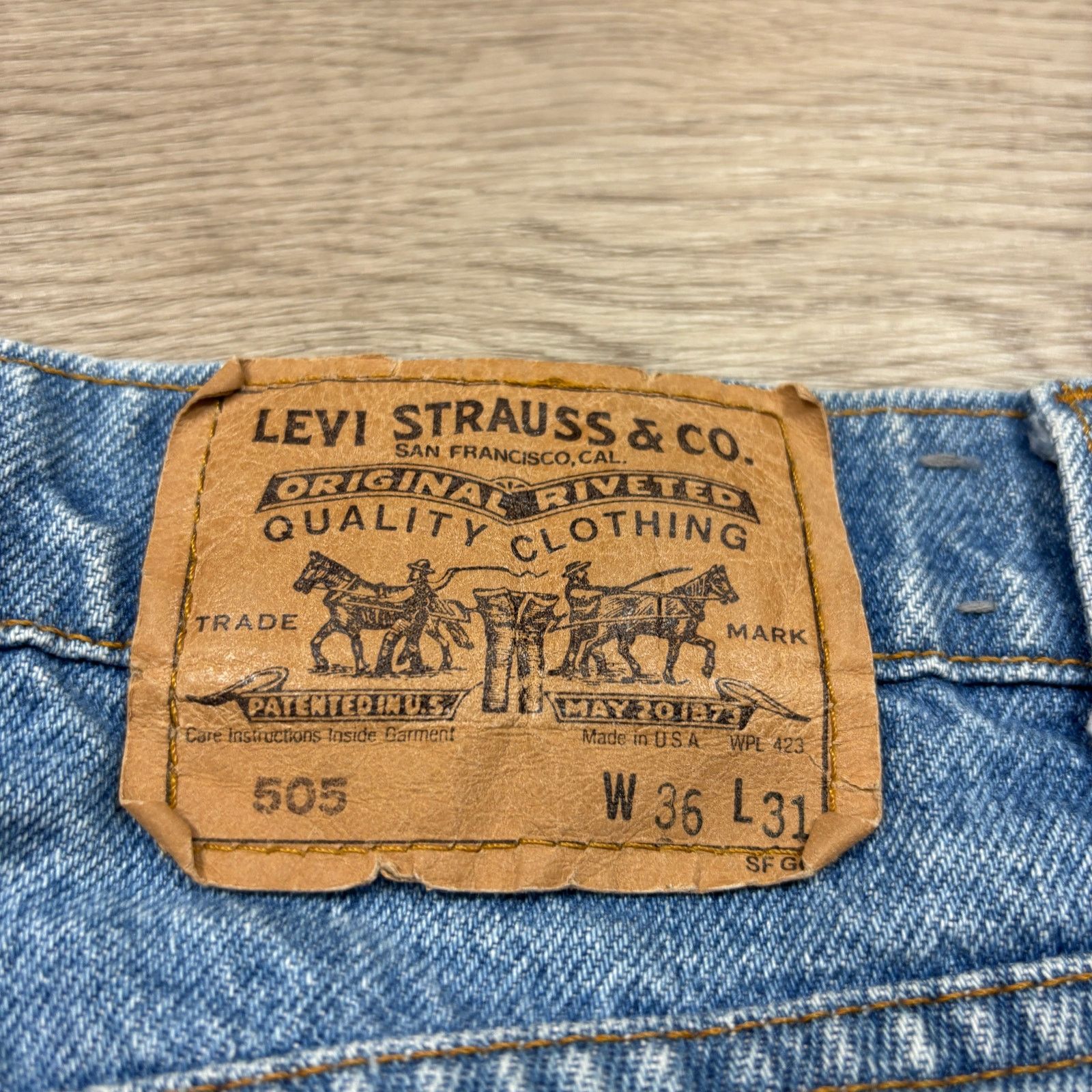 Levi's × Vintage Vintage 80s Levi's 505 Orange Tab Straight Leg Jeans 36x30 Size US 36 / EU 52 - 6 Thumbnail