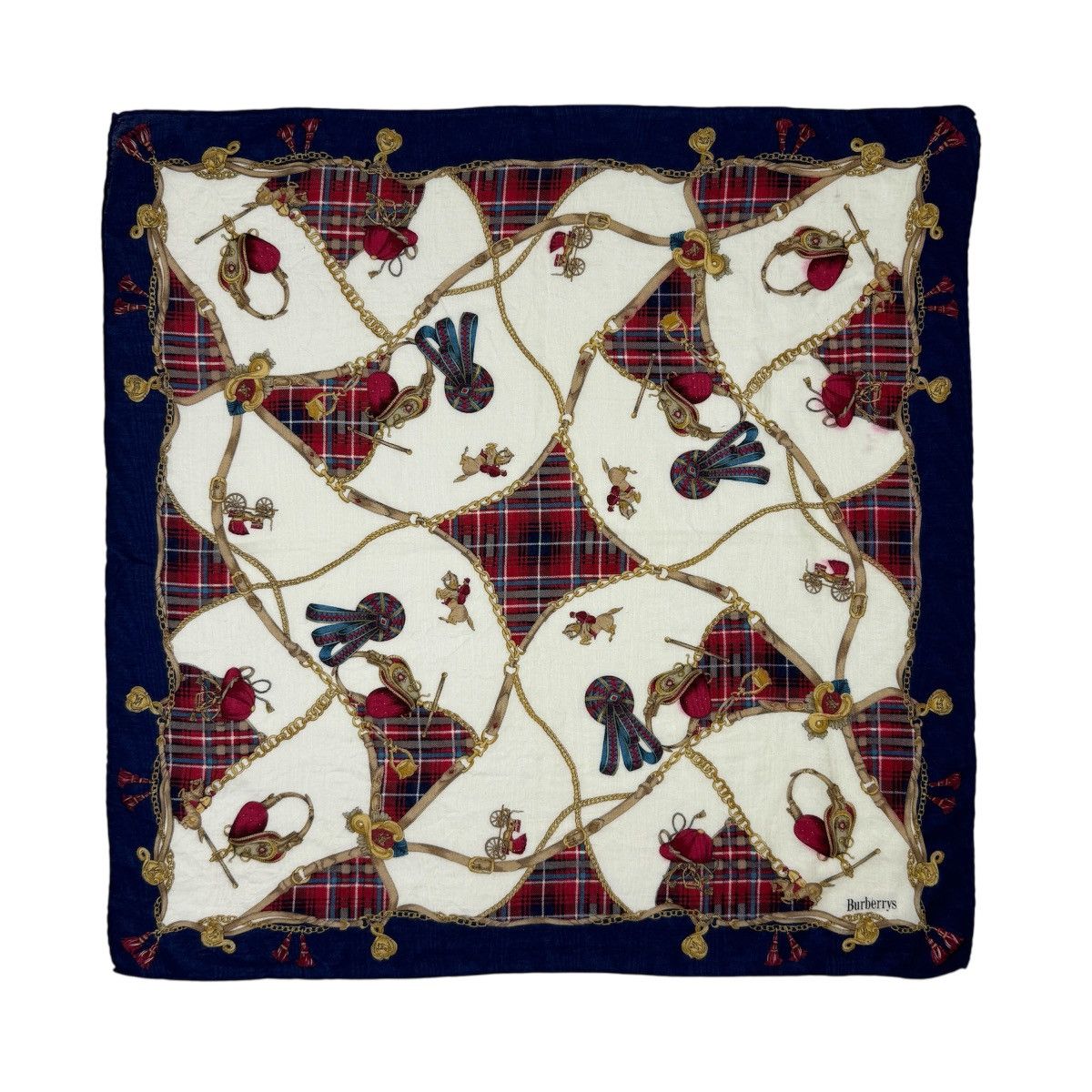 Burberry Vintage Burberrys Handkerchief, Pocket Square, Neck Scarf Size ONE SIZE - 1 Thumbnail