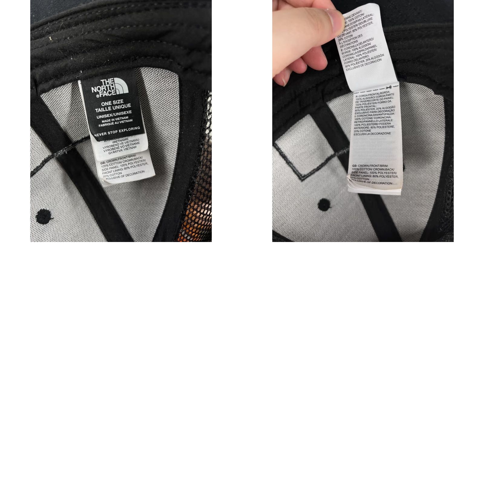 The North Face The North Face Hat Cap Snap Back Adult Black Twill Cotton Polyester Size ONE SIZE - 9 Thumbnail