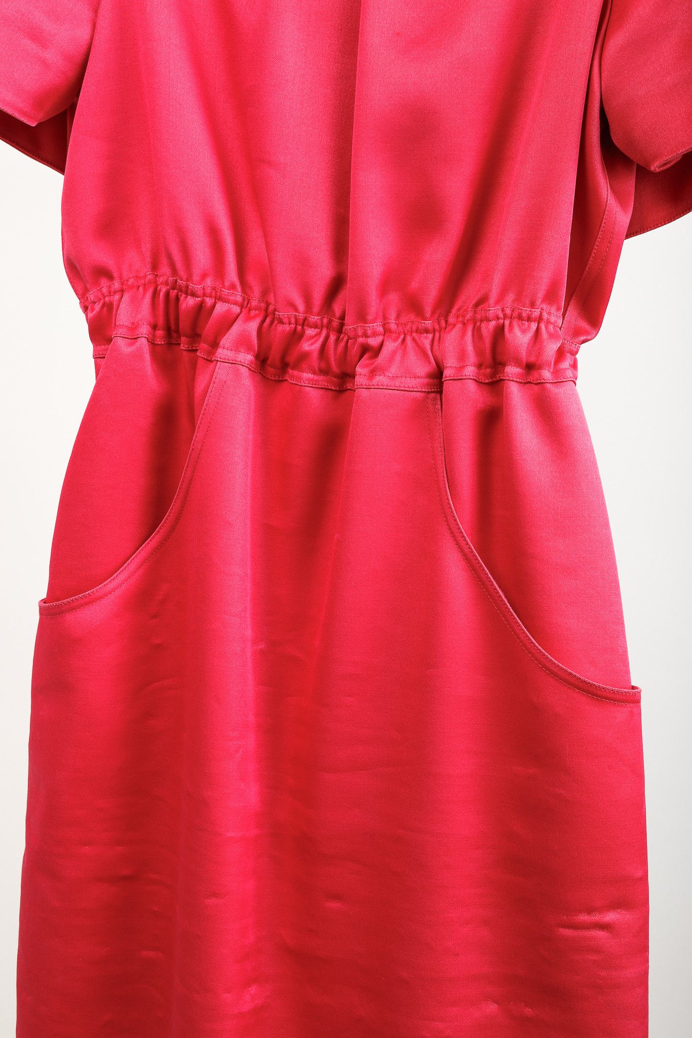 Brandon Maxwell Brandon Maxwell AW/19 Silk-Shantung Cape-Sleeve Midi Dress Size S / US 4 / IT 40 - 5 Thumbnail
