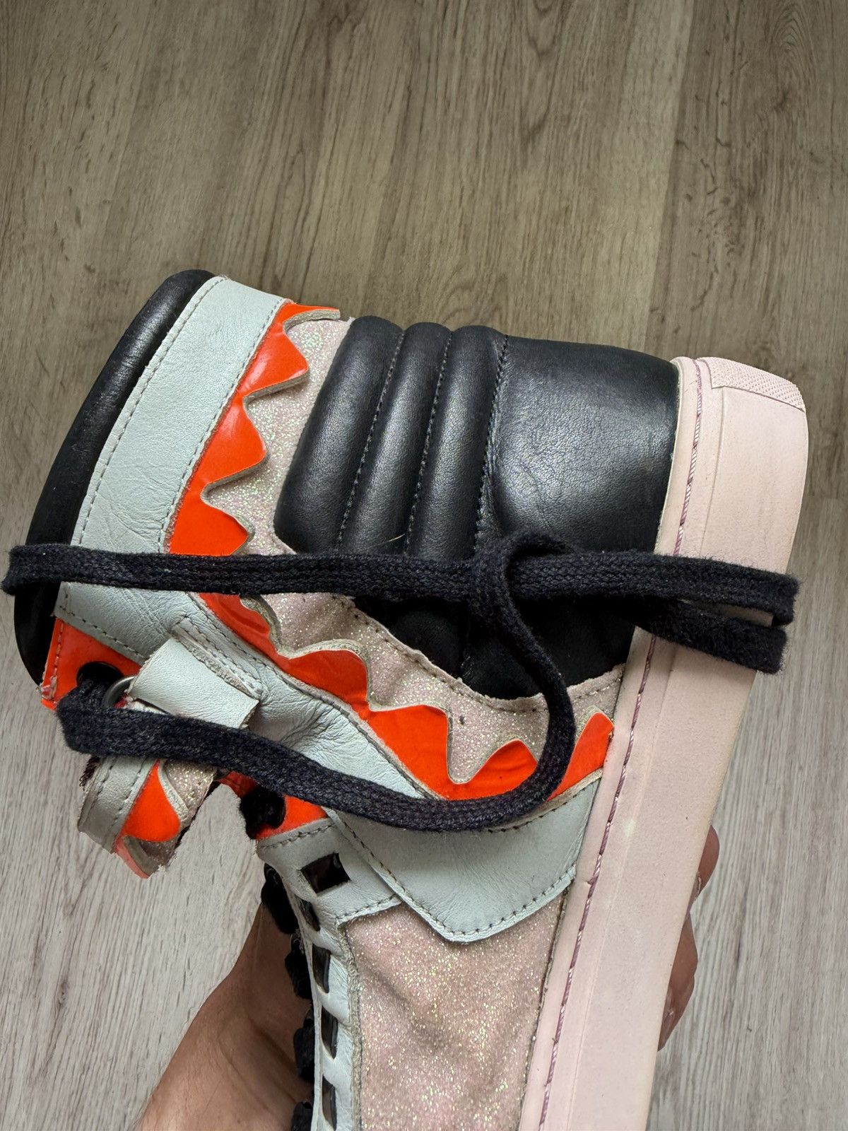 Sophia Webster Sophia Webster Fantasy Wing High Top Sneakers Neon Glitter Size US 9 / IT 39 - 7 Thumbnail