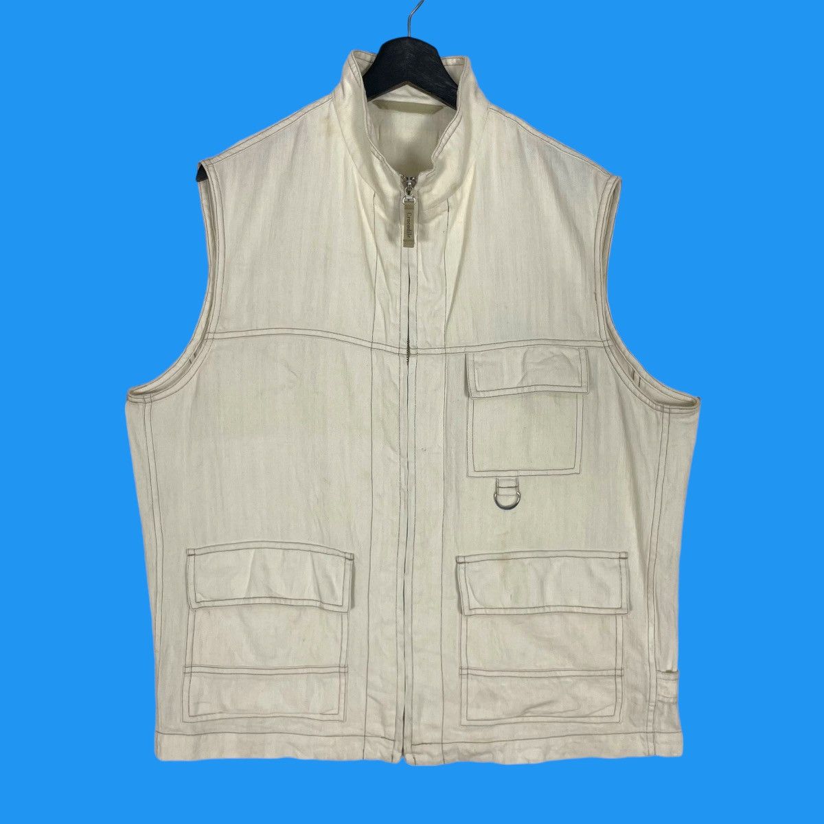 Lacoste Vintage Lacoste Vest Denim Jacket Crocodile Designer Zipp Up Size US M / EU 48-50 / 2 - 1 Thumbnail