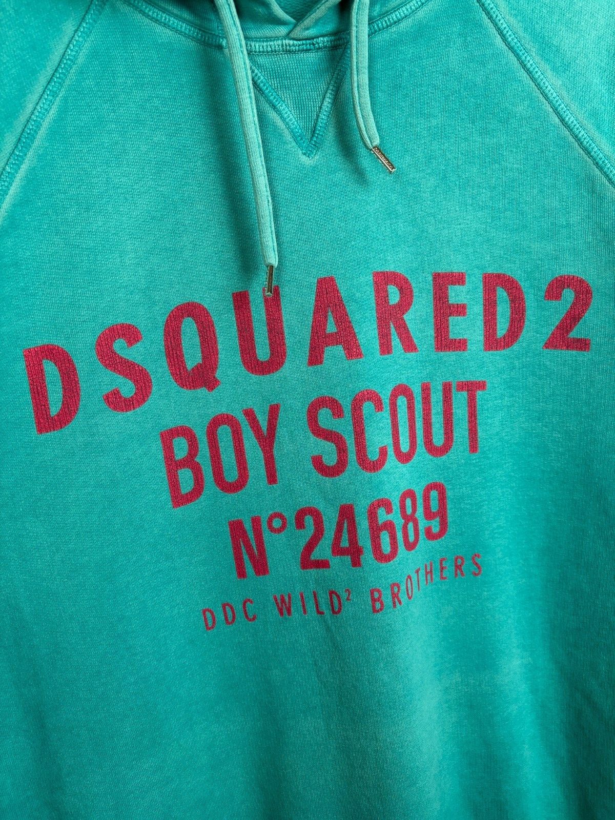 Dsquared2 Dsquared2 Boy Scout Printed Hoodie Washed Turquoise Size US L / EU 52-54 / 3 - 4 Thumbnail