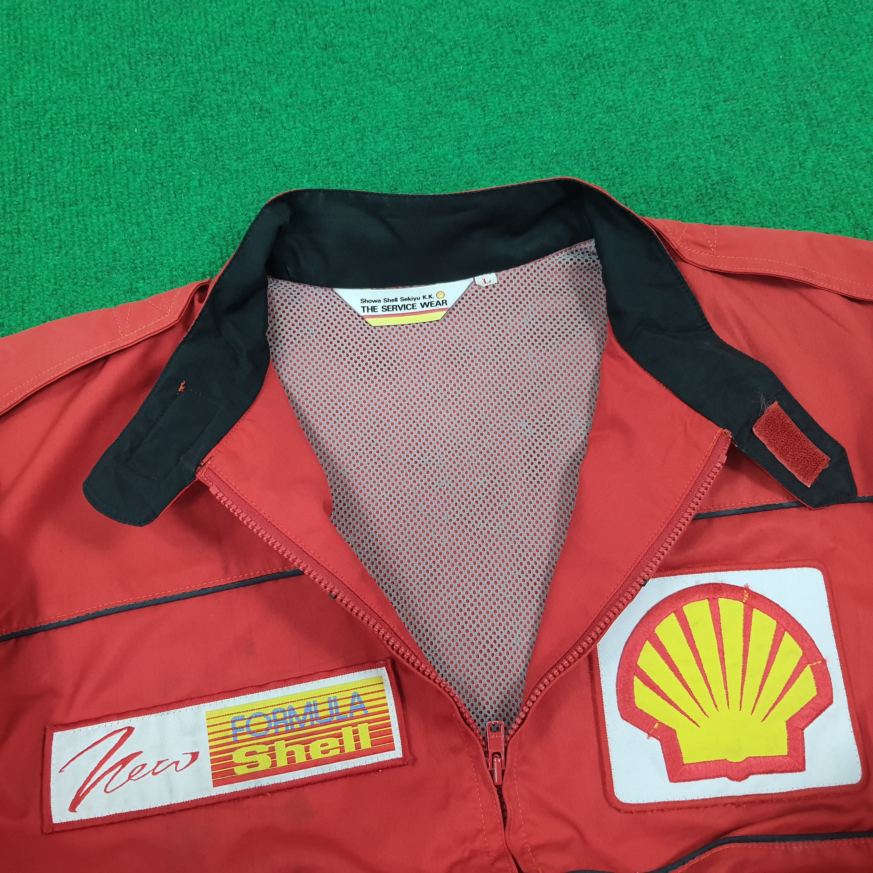 Vintage Vintage Shell Formula Service Wear Motorsports Racing Jacket Size US L / EU 52-54 / 3 - 5 Thumbnail