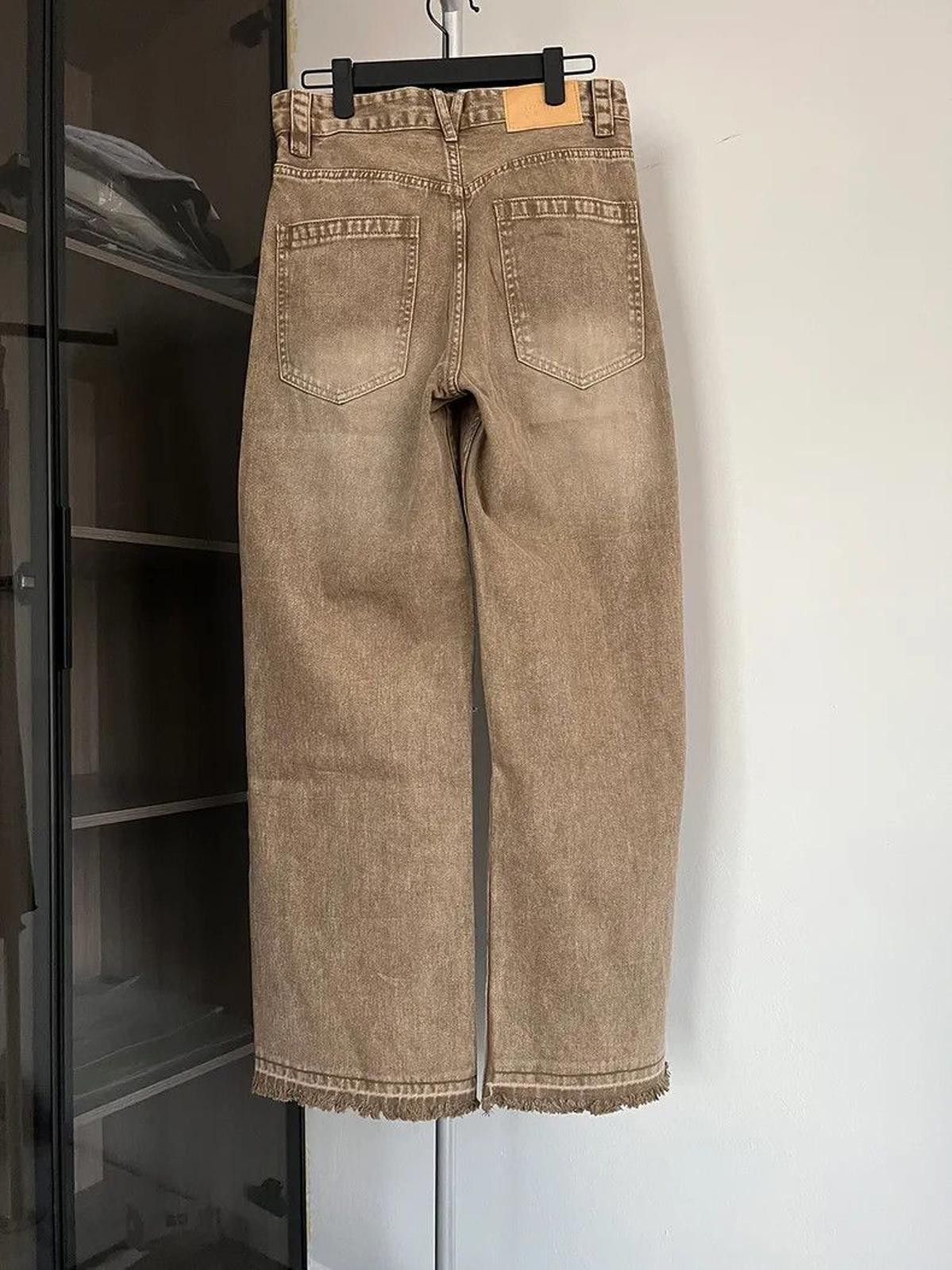Vintage Beige Whiskered Wide-Leg Jeans Size US 30 / EU 46 - 5 Thumbnail