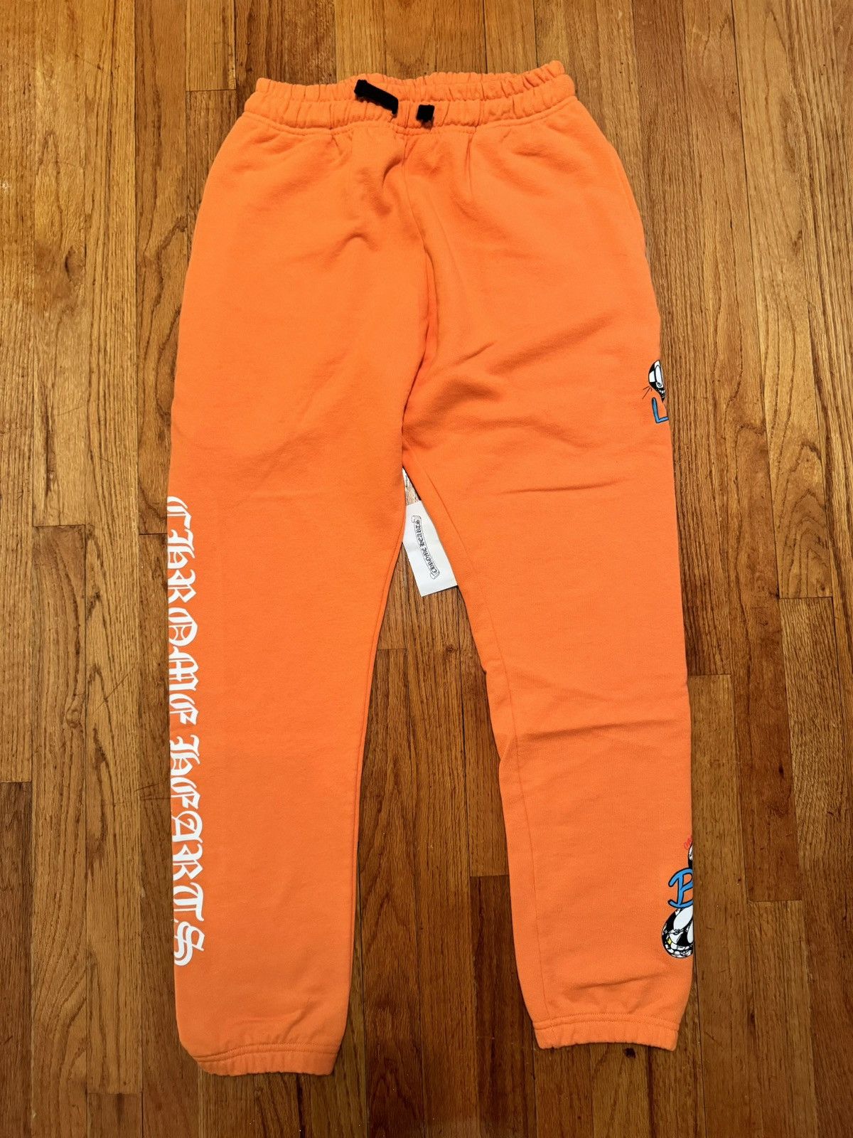 image of Chrome Hearts X Matty Boy Sweatpants!! in Orange, Men's (Size 34)