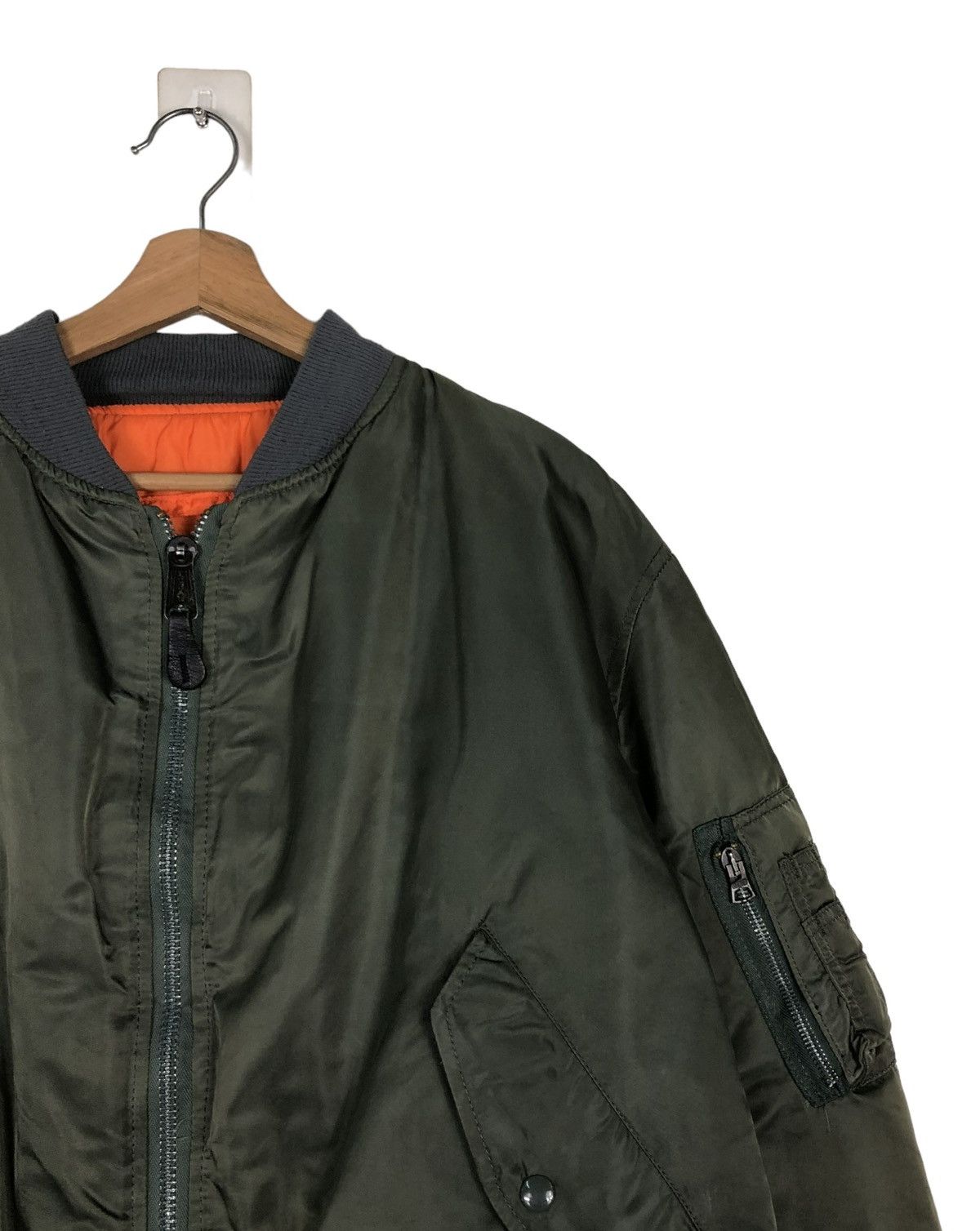 Alpha Industries 🔥VTG REVERSIBLE BOMBER JACKET MA-1 ALPHA INDUSTRIES USA Size US XL / EU 56 / 4 - 8 Thumbnail