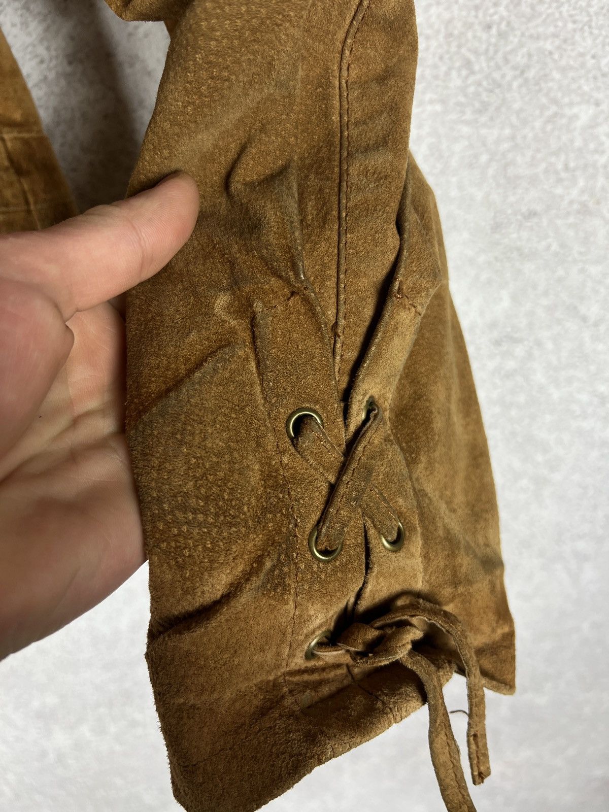 Vintage Woman’s Western Cowboy Girl Suede Leather Jacket Size M / US 6-8 / IT 42-44 - 12 Thumbnail
