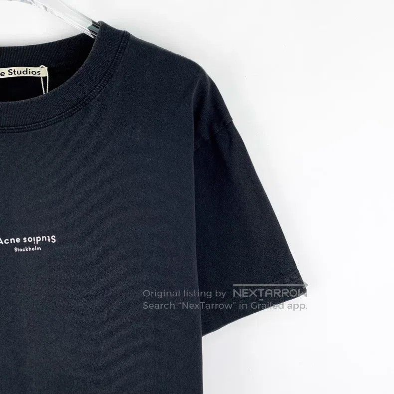 Acne Studios Acne Studios Black Gray Logo Cotton Short Sleeve T-Shirt Size XXS / US 00 / IT 34 - 3 Thumbnail