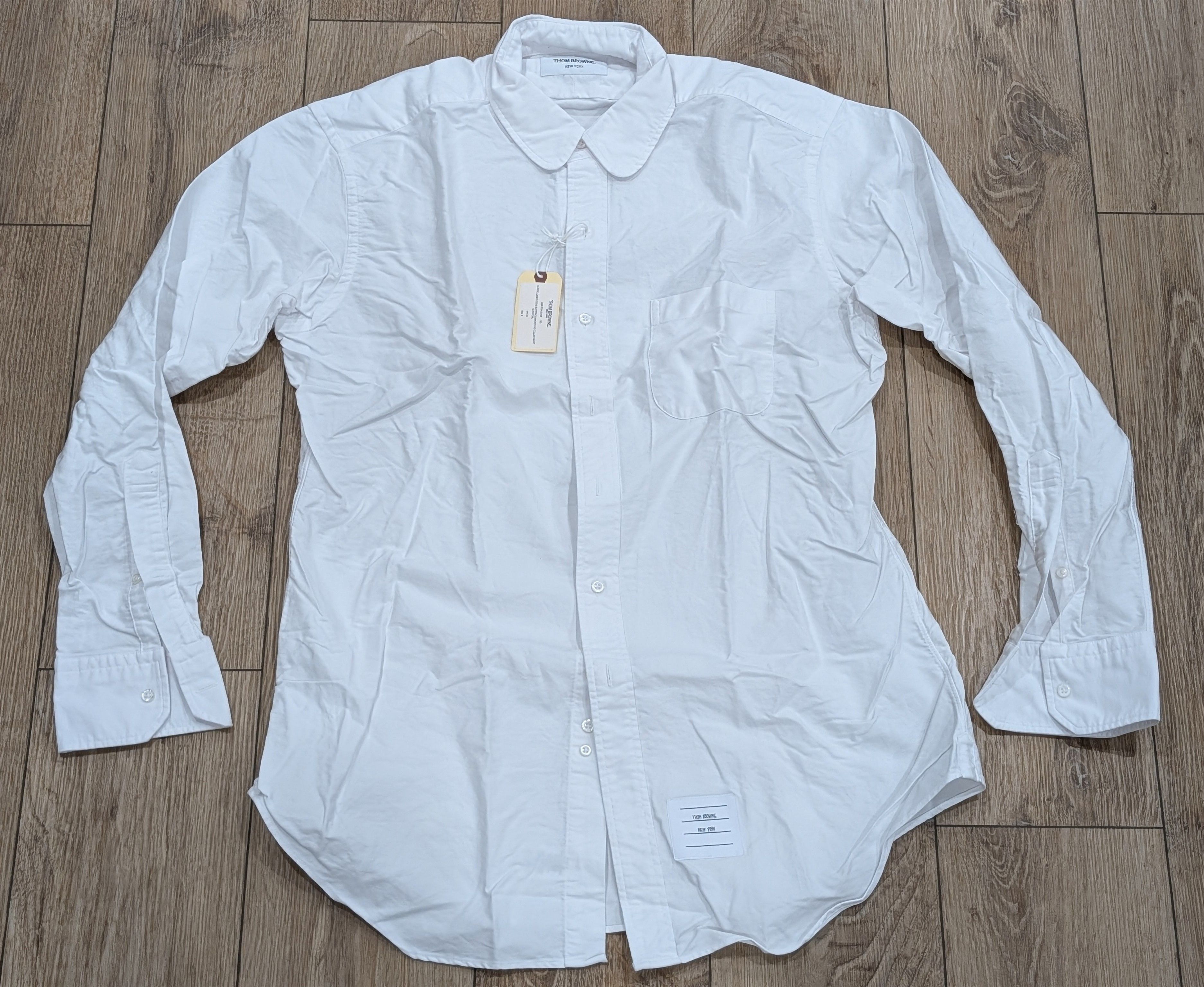 THOM BROWNE Cotton Classic Button Up Shirt White 4 - XL