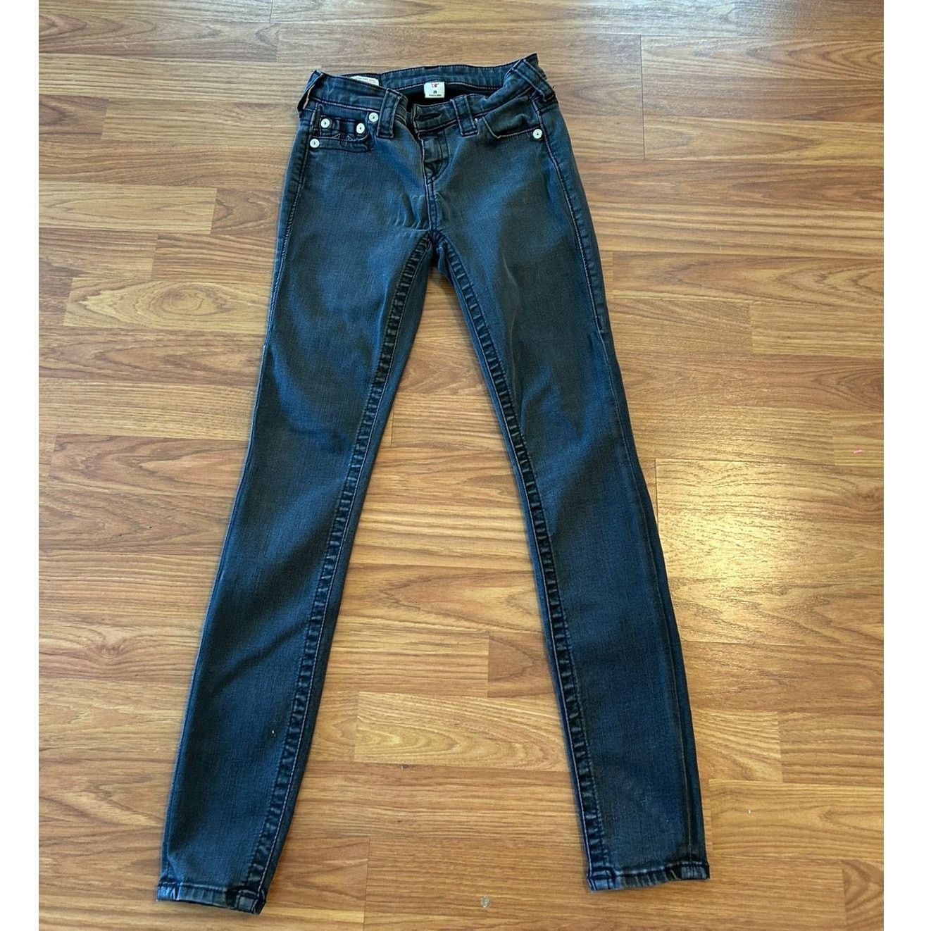 True Religion True Religion Halle Dark Grey Super Skinny Jeans - Size 25 Size 25" / US 0 / IT 36 - 5 Thumbnail