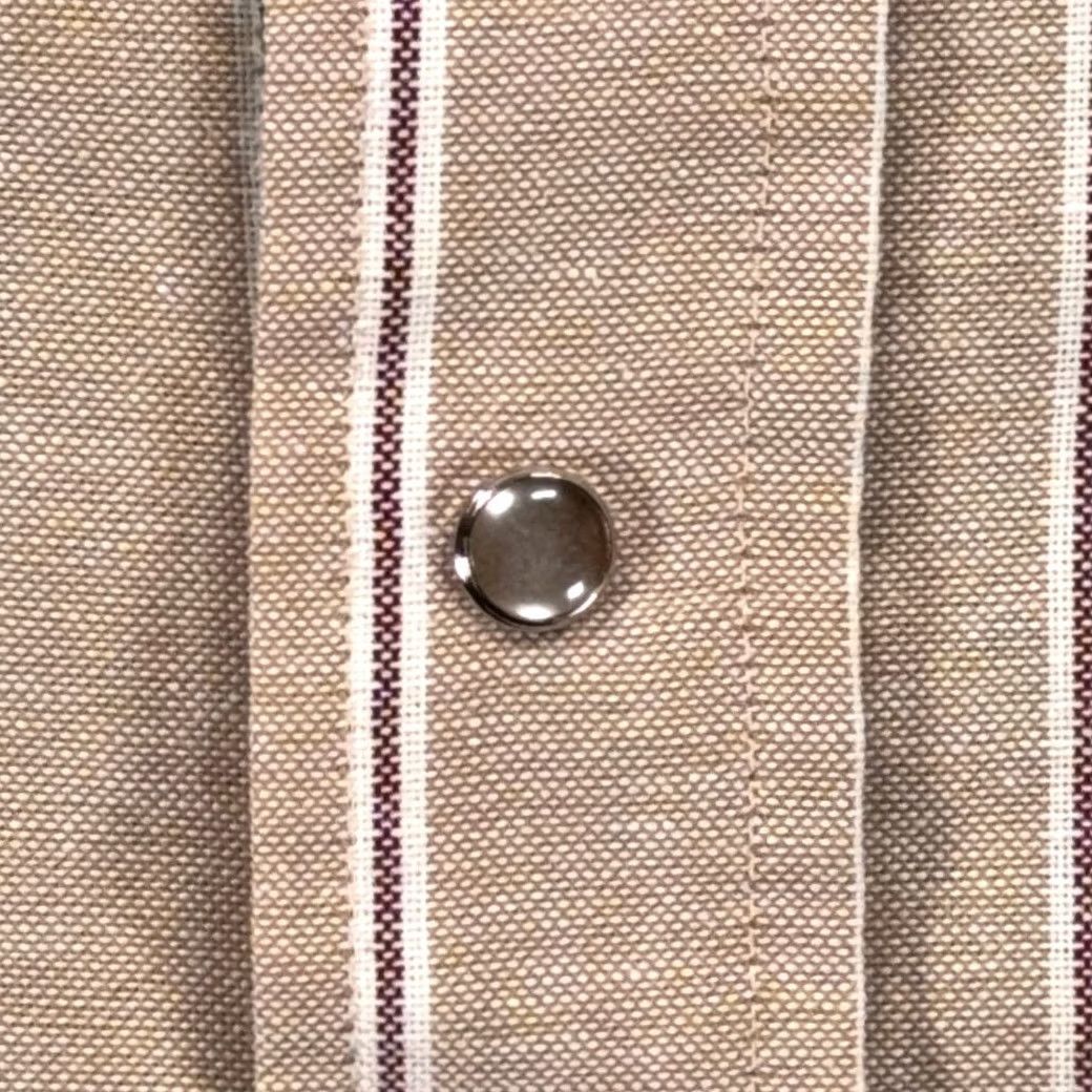 Armani VINTAGE Karman Western Shirt Adult XL Brown Striped Pearl Snap 80s Shirt Mens Size US XL / EU 56 / 4 - 6 Thumbnail