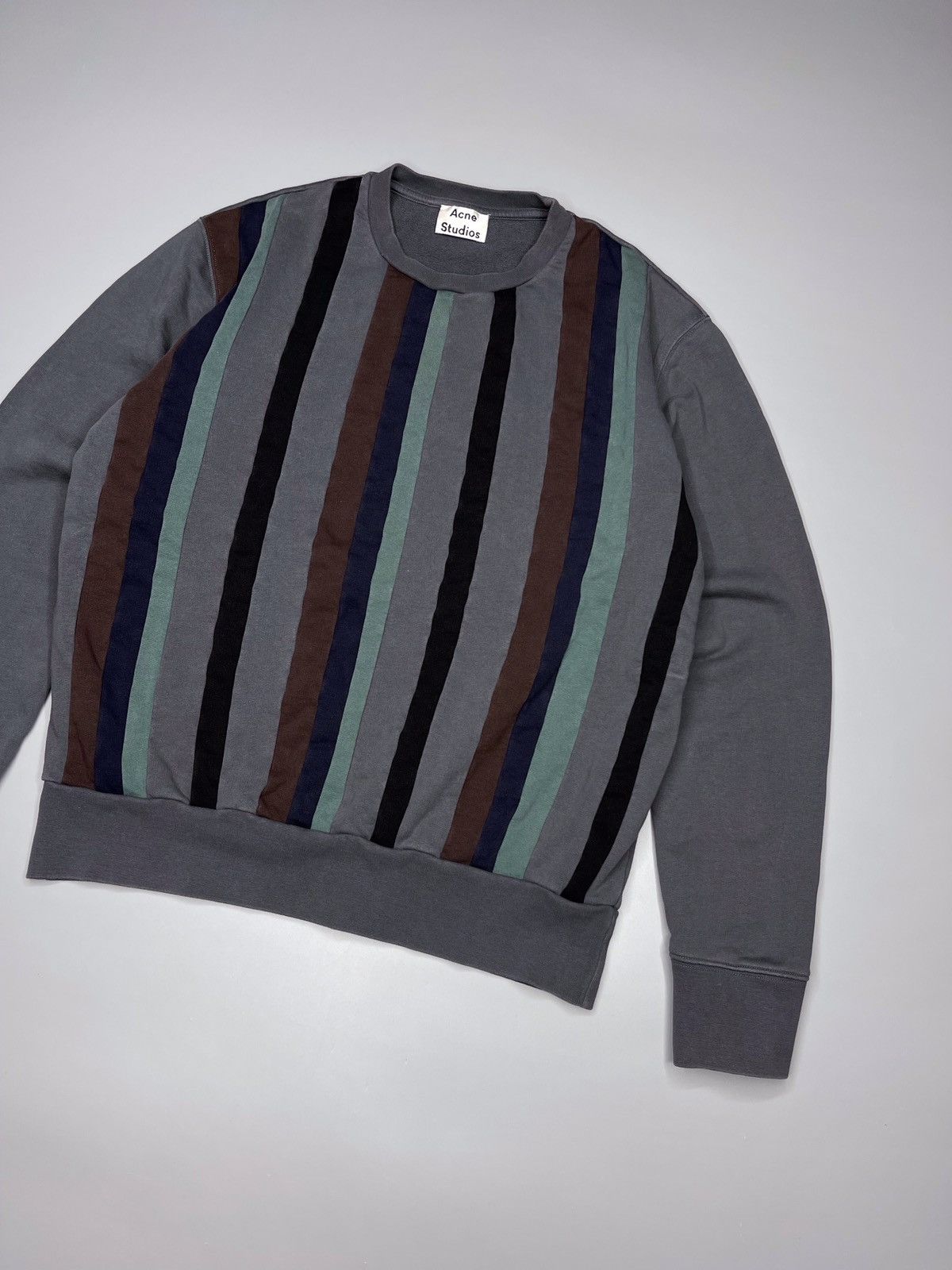 Acne Studios Acne Studios Stripped Sweatshirt Casey Stripes PSS16 Size US S / EU 44-46 / 1 - 2 Thumbnail
