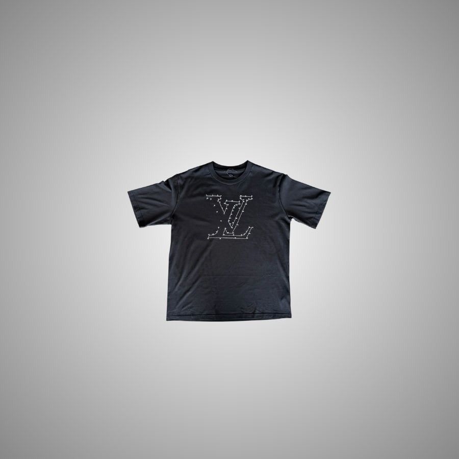 Louis Vuitton LOUIS VUITTON BLACK & WHITE LV STITCH LOGO T-SHIRT Size US XXL / EU 58 / 5 - 1 Thumbnail