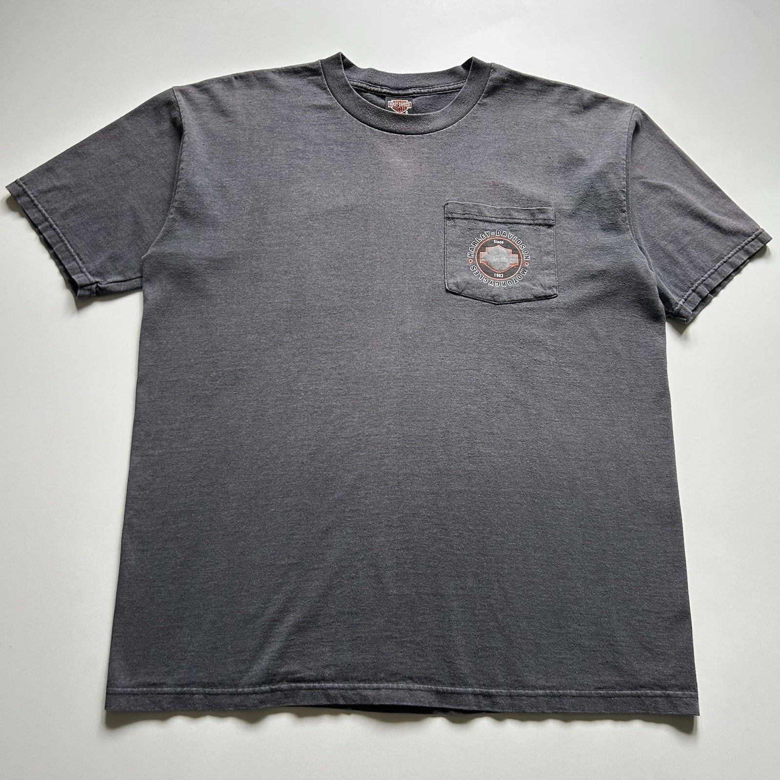 Harley Davidson Vintage Harley Davidson Pocket Shirt XL Y2K Motorcycle Faded Size US XL / EU 56 / 4 - 1 Thumbnail