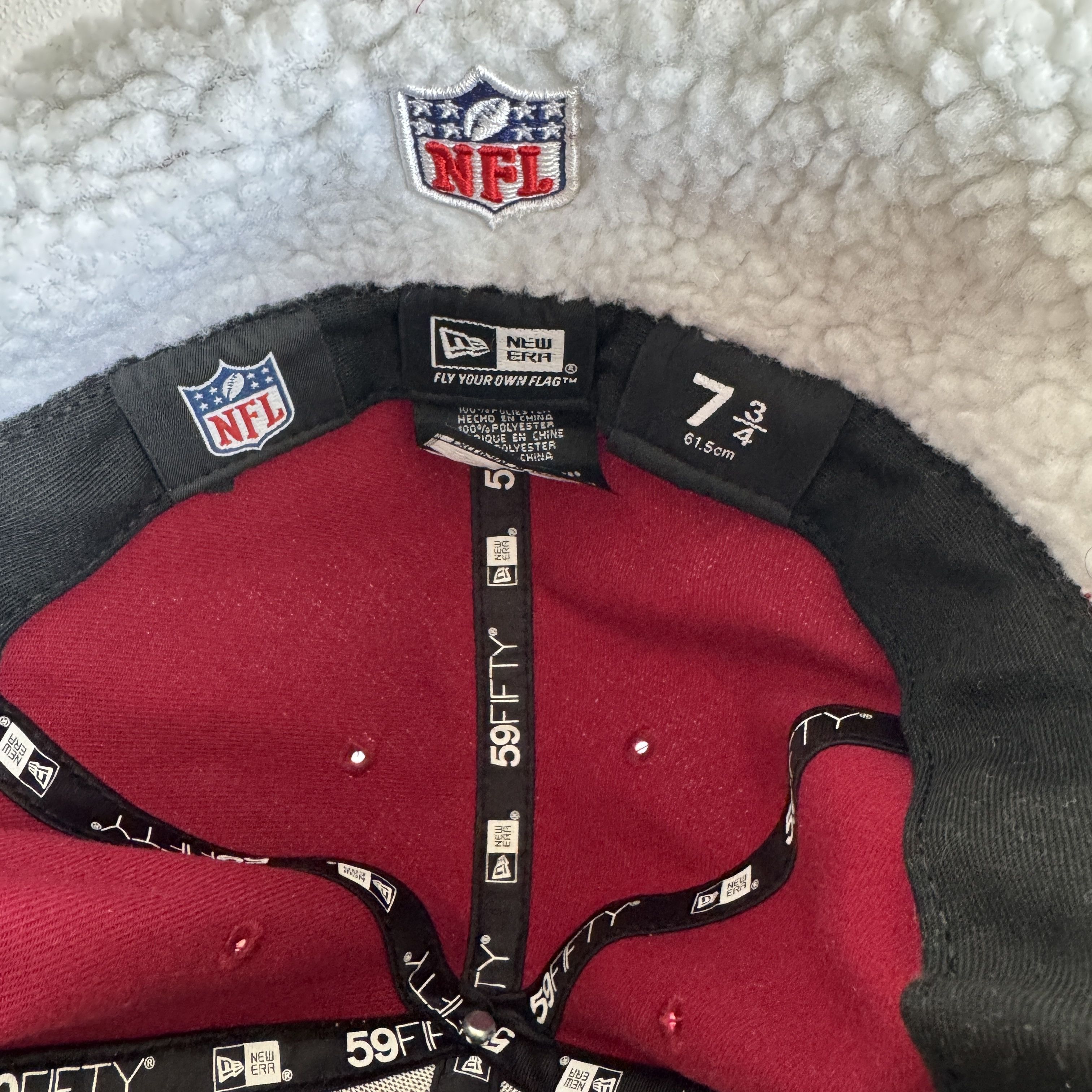 NFL New Era Redskins sherpa ear flap 59FIFTY winter cap XL Size 42 - 9 Thumbnail