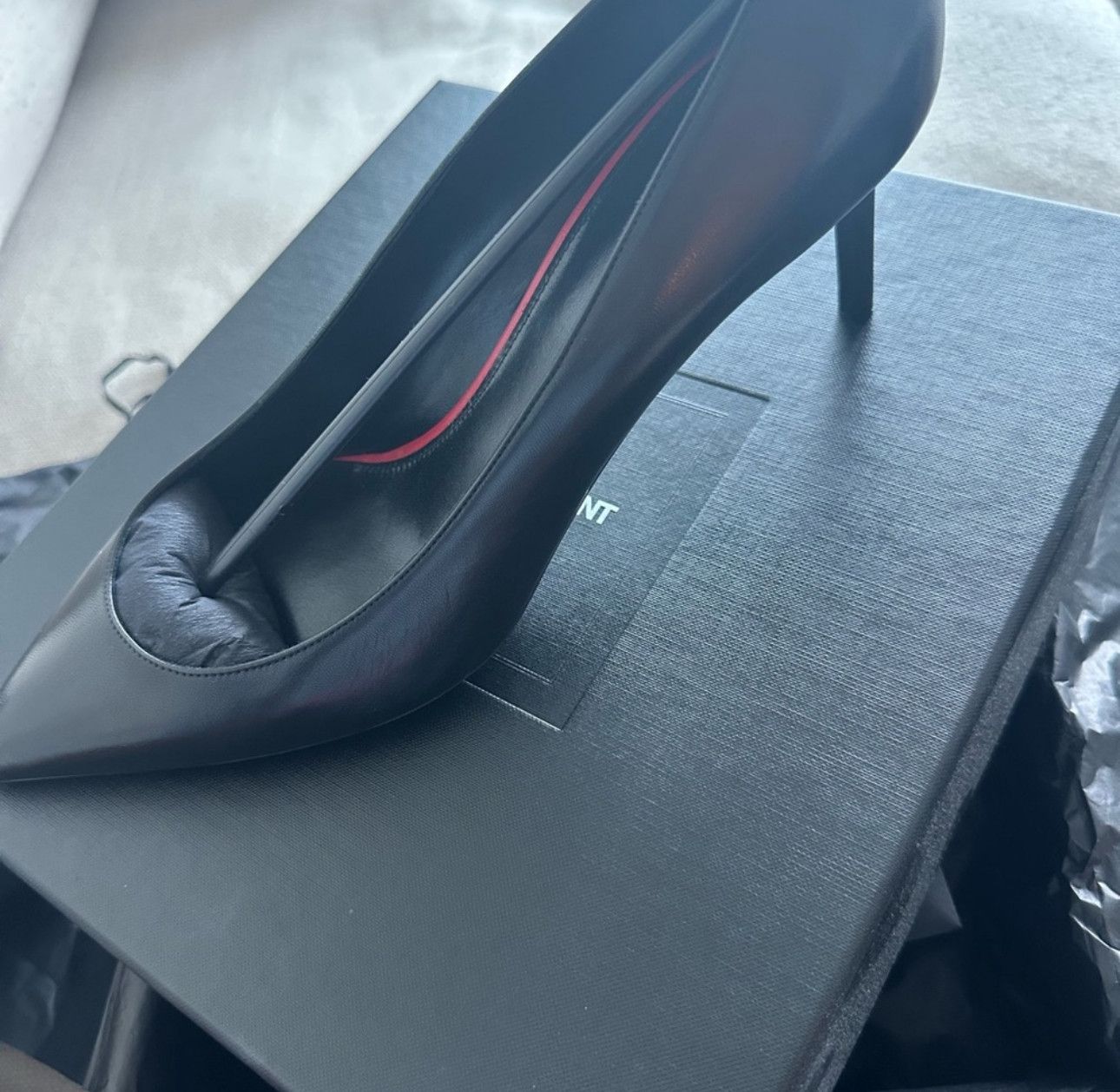 Saint Laurent Paris Anja 65 Pump Uniform Nero Size US 11 / IT 41 - 3 Thumbnail