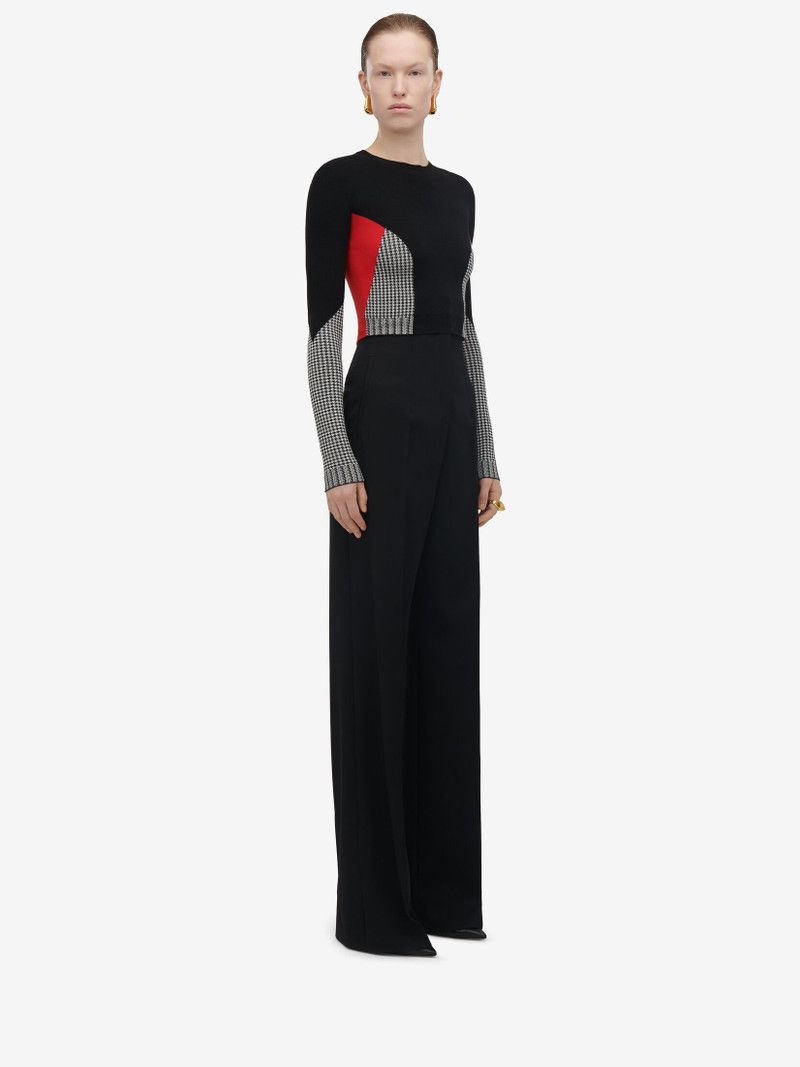 Alexander McQueen o1srvl11e0326 Dogtooth Colour-Block Jumper in Multicolor Size XL / US 12-14 / IT 48-50 - 2 Thumbnail