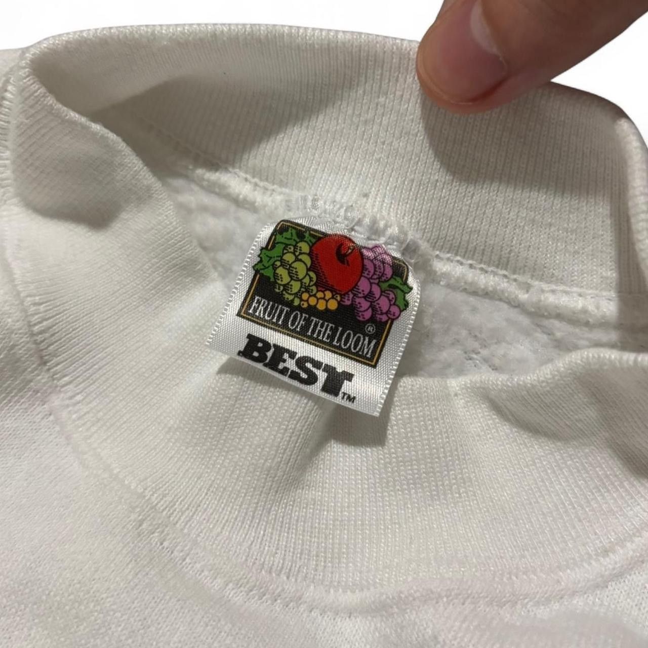 Fruit Of The Loom Vintage White Sweatshirt Size US L / EU 52-54 / 3 - 4 Thumbnail