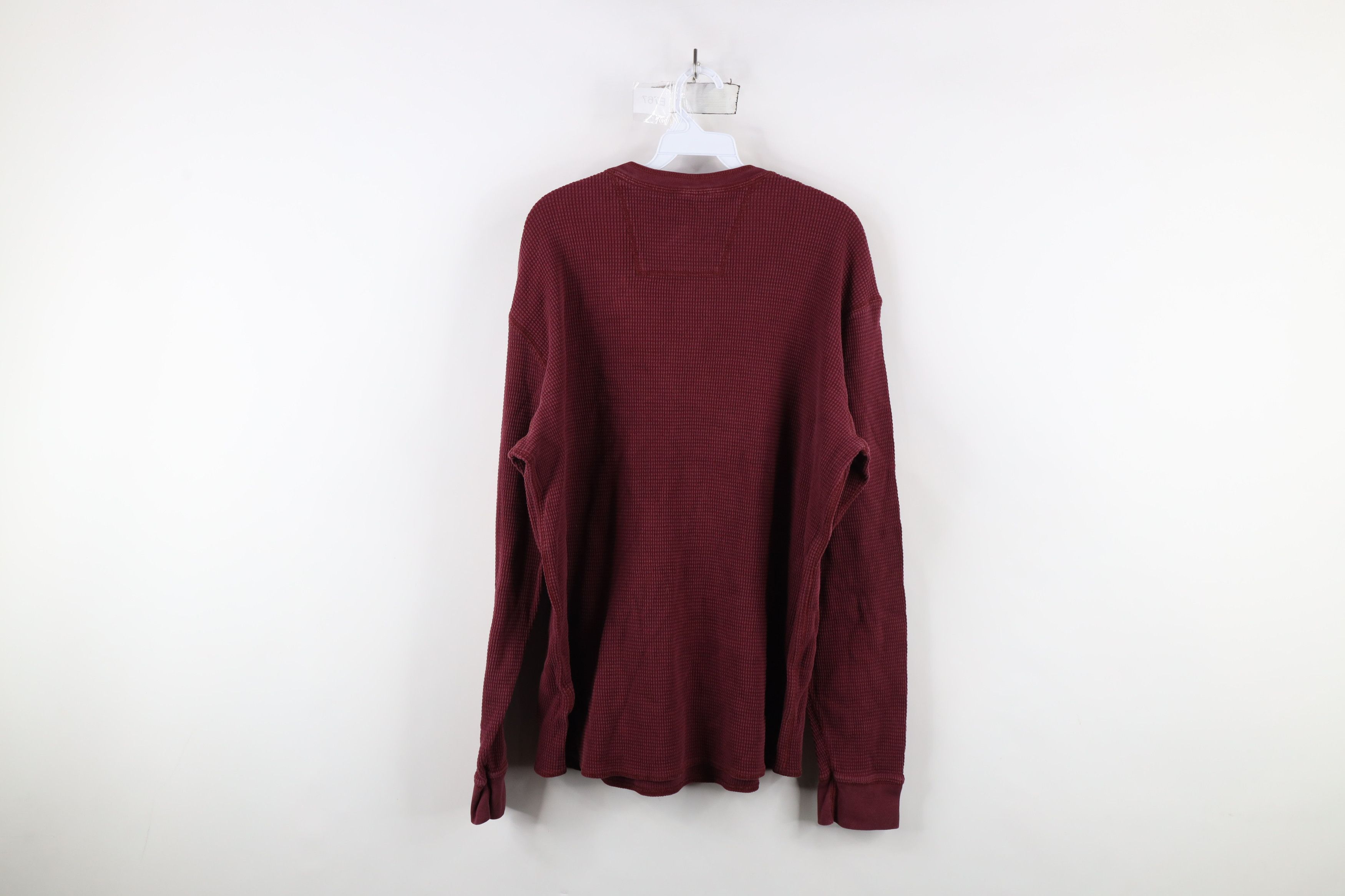 Eddie Bauer × Vintage Vintage Eddie Bauer Waffle Knit Long Sleeve Henley T-Shirt Size US XL / EU 56 / 4 - 9 Thumbnail