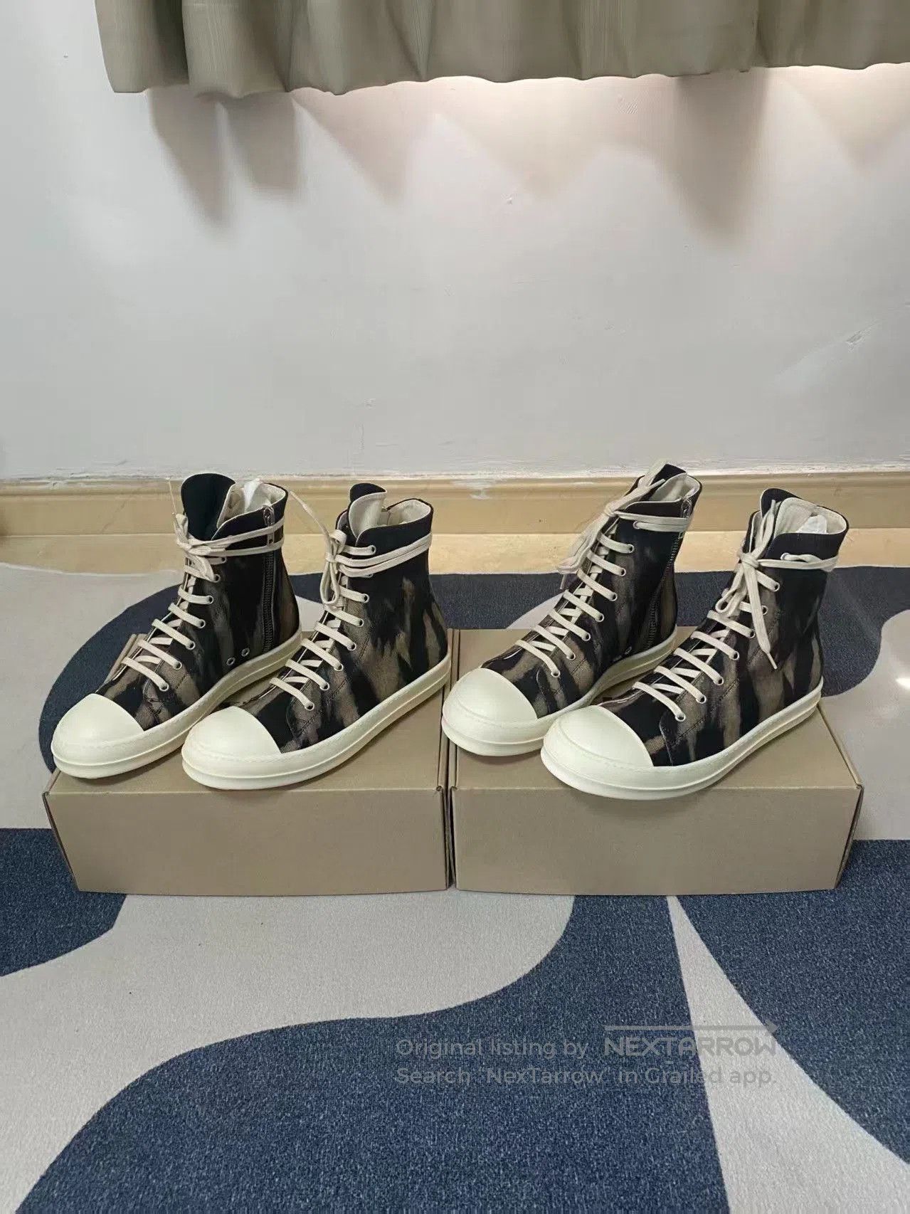 Rick Owens Rick Owens Flame Series Brown Striped Converse. Size US 8 / EU 41 - 1 Thumbnail