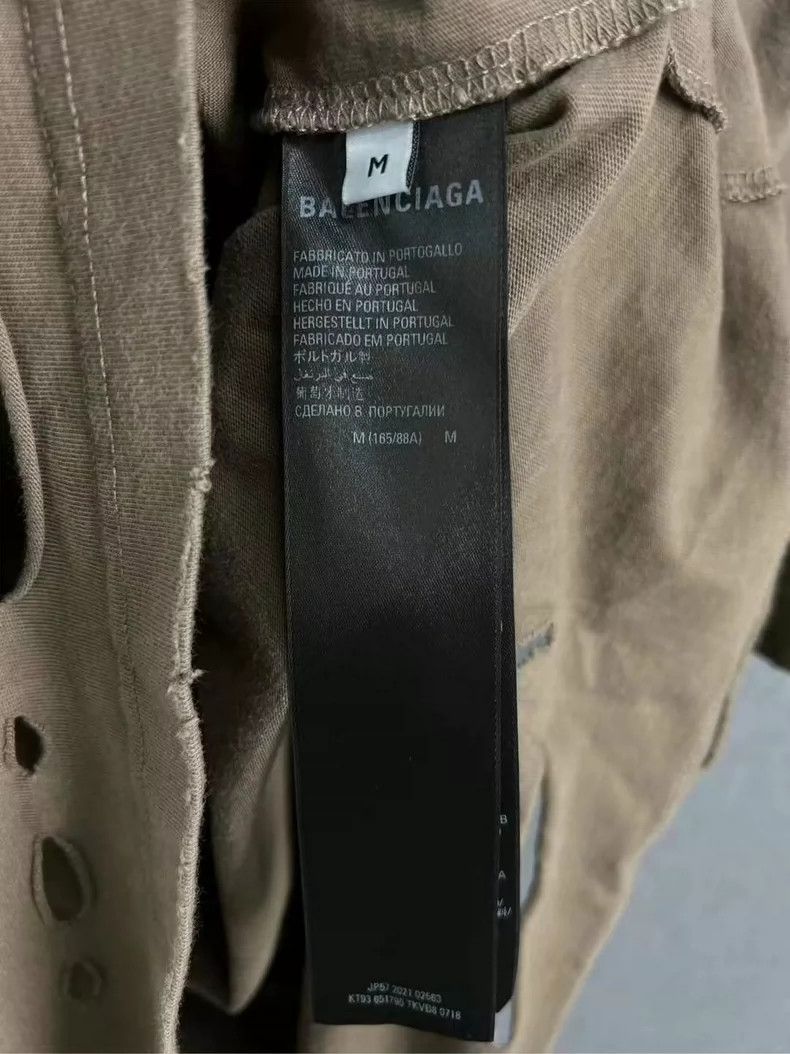 Balenciaga Balenciaga Large Hole Letter Short Sleeve Size US M / EU 48-50 / 2 - 4 Thumbnail