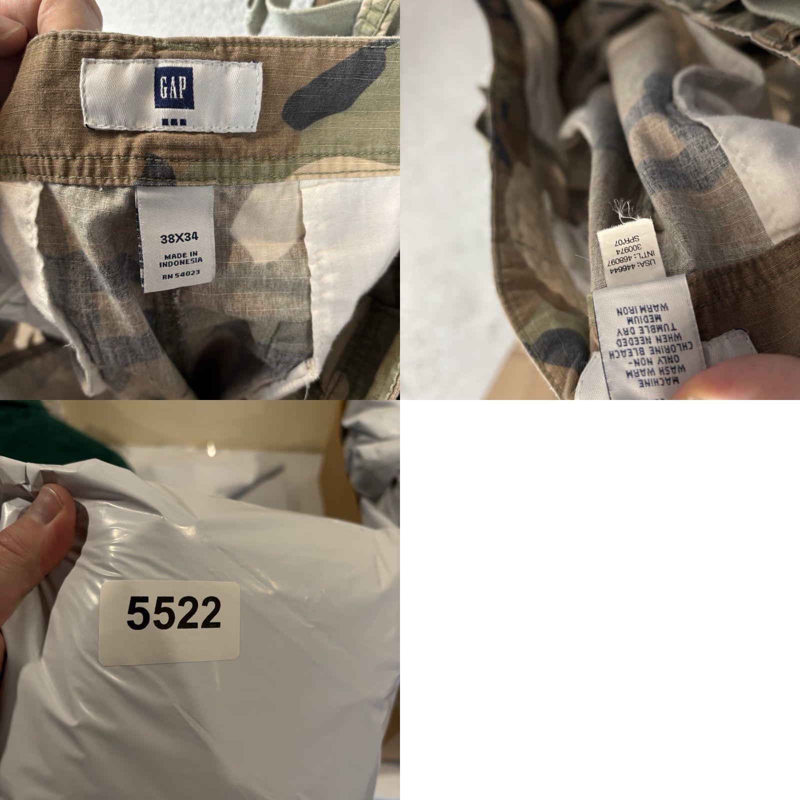 Gap VINTAGE GAP Camouflage Cargo Pants Men 38x34 Wide-Leg Baggy 90s Y2K Fall Spring Summer Winter Mens Size US 38 / EU 54 - 8 Thumbnail