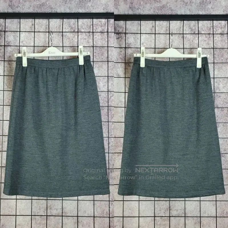 Givenchy Givenchy Gray Wool Midi Skirt for Women . Size 23" - 1 Thumbnail