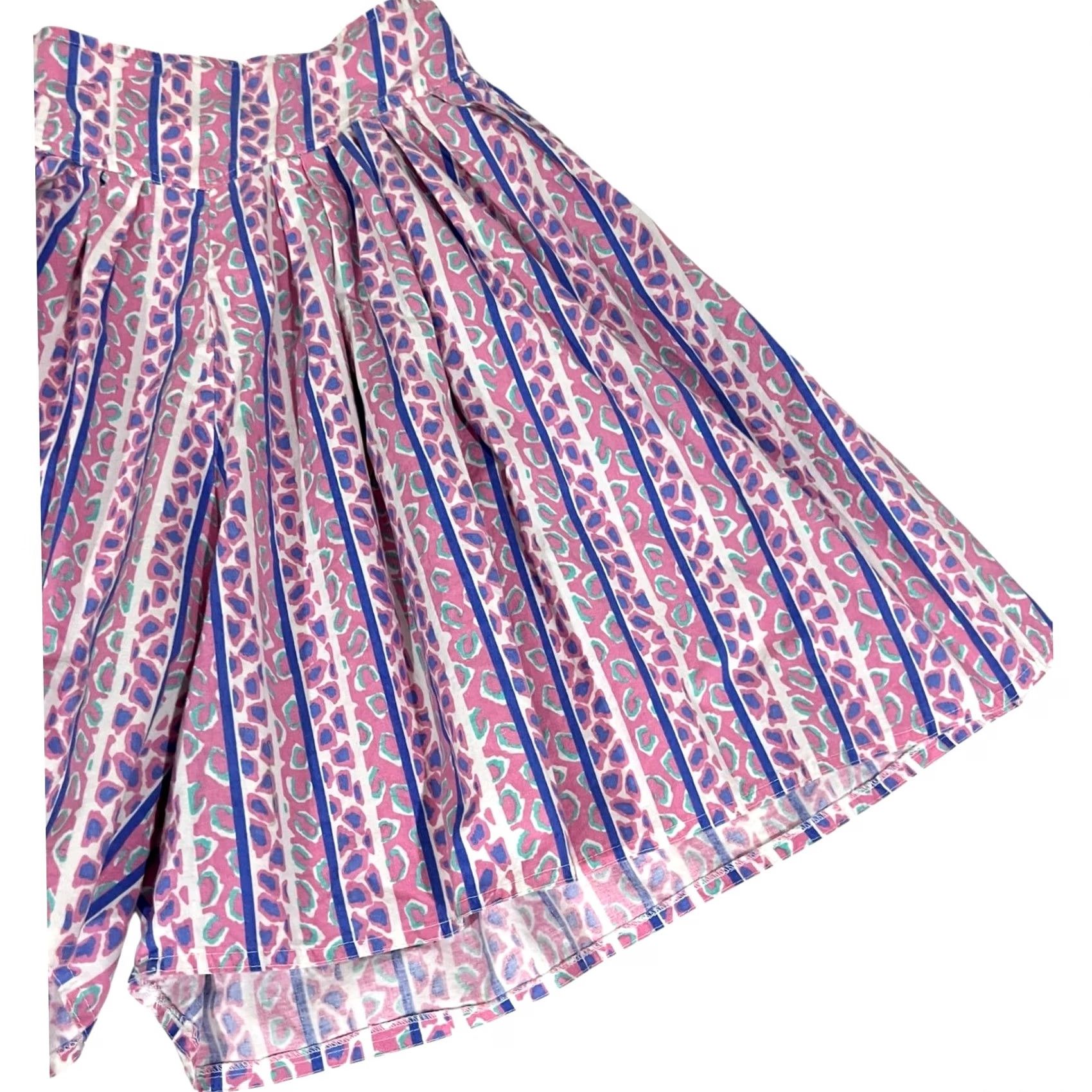 Vintage VINTAGE 90s Passports of Pier 1 Shorts Pleated Culotte Pink Purple Mom Cotton L Women's Shorts Size 36" / US 14 / IT 50 - 3 Thumbnail