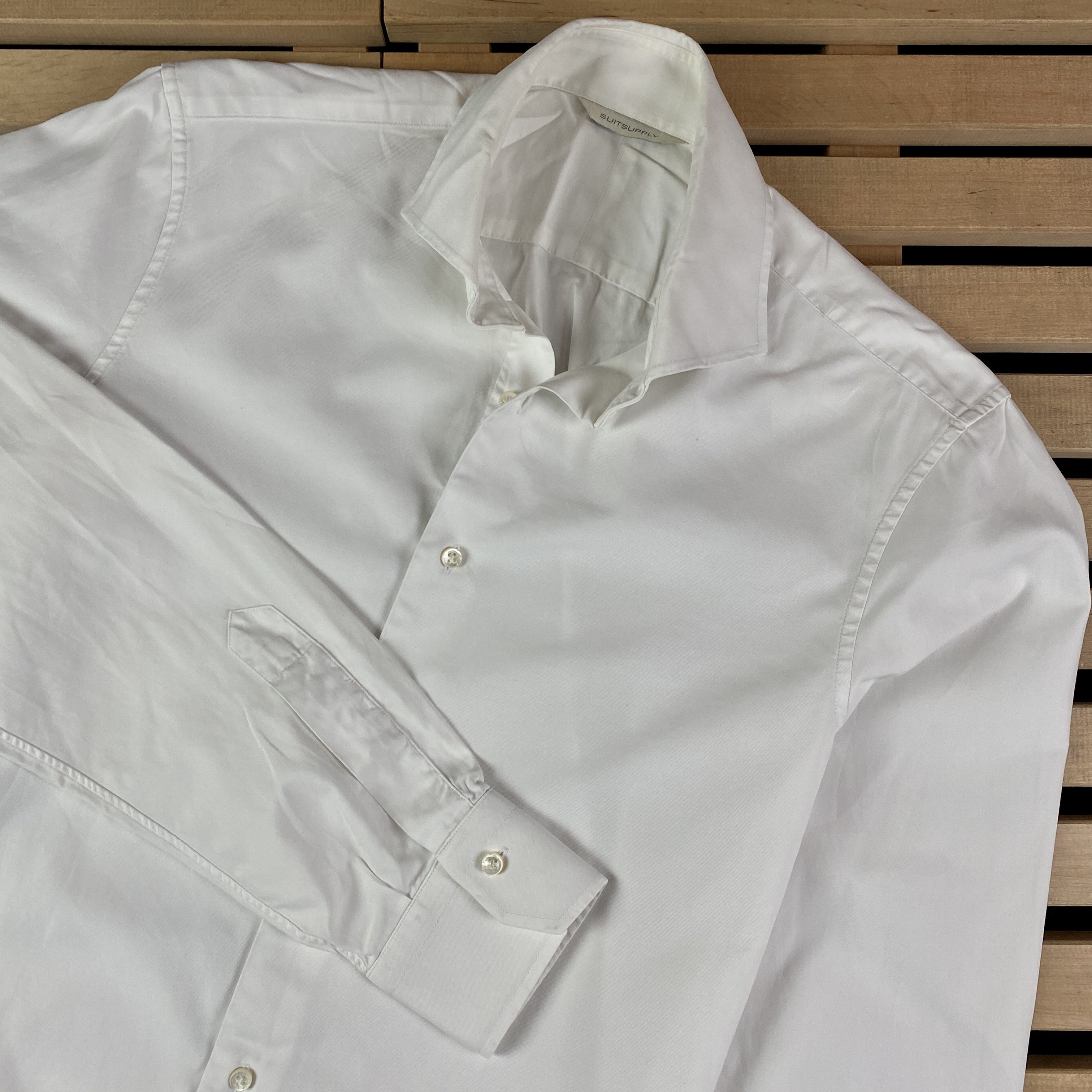 Suitsupply Mens Long Sleeve Shirt Suitsupply Size L Cotton Size US L / EU 52-54 / 3 - 2 Thumbnail