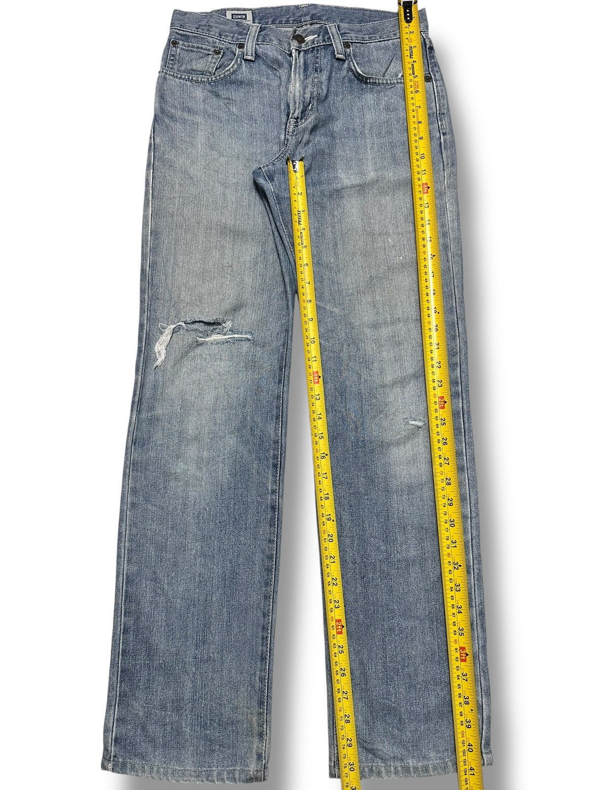 Edwin Edwin 403 Vintage With Distressed Straight Leg & Faded Wash Size US 30 / EU 46 - 18 Thumbnail