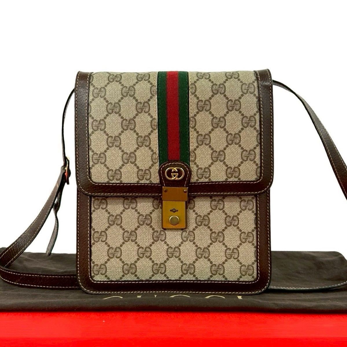 Gucci Gucci Gucci Leather PVC Shoulder Bag Leather Shoulder Bag DUTY FREE for USA Size ONE SIZE - 1 Thumbnail
