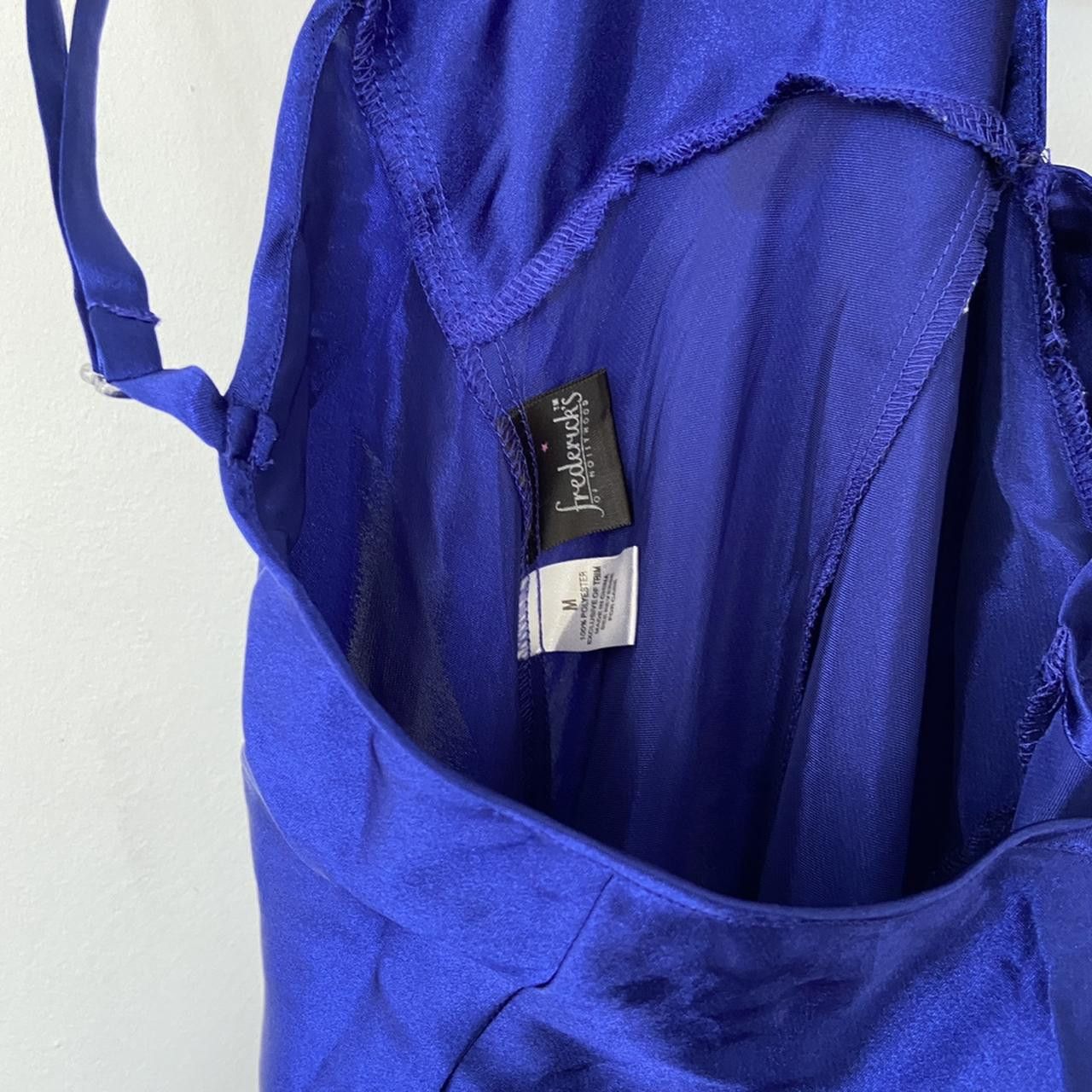 Vintage Royal Blue Slip Dress Size S / US 4 / IT 40 - 3 Thumbnail