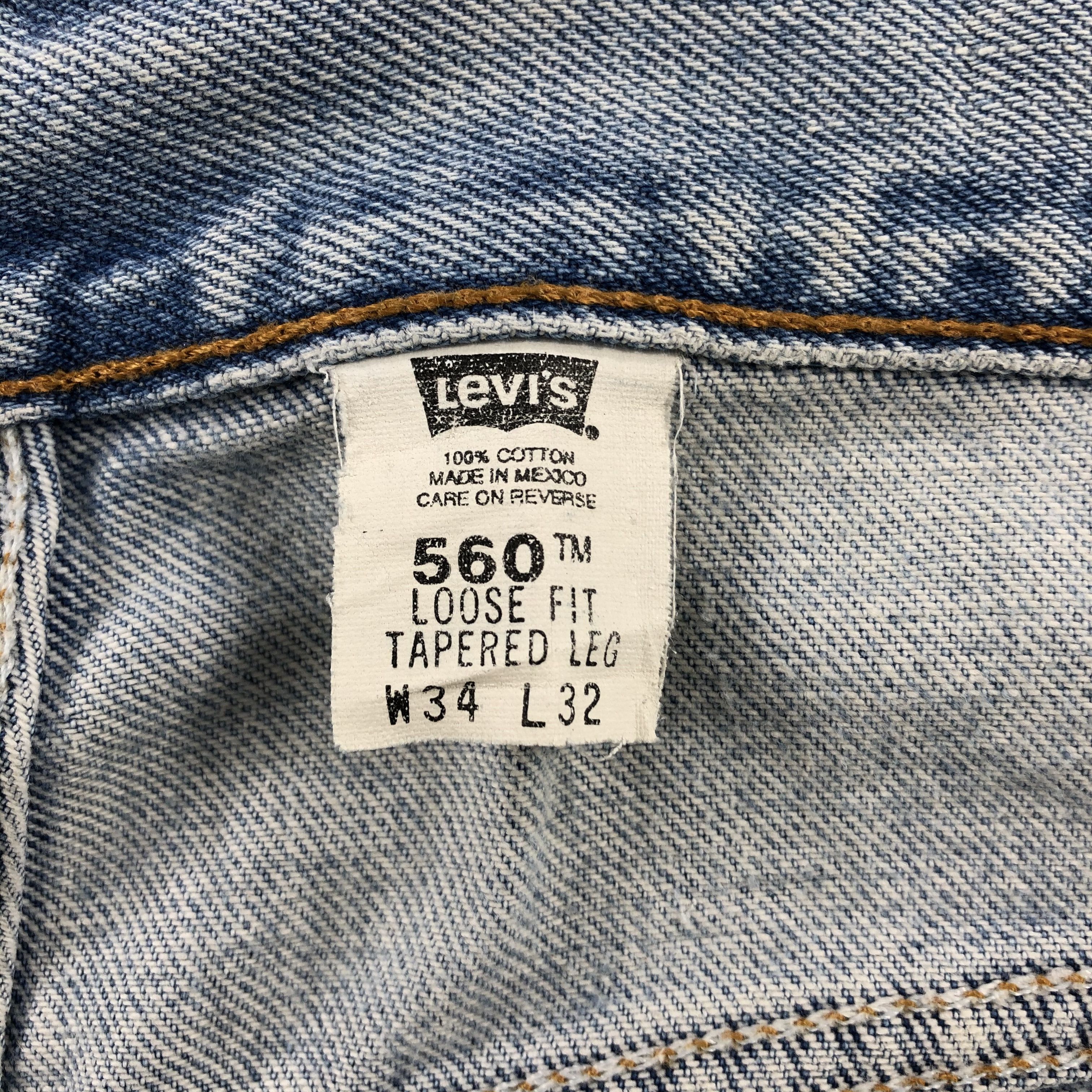 Levi's Vintage Levis 560 Jeans Medium Wash Denim KJ577 Size US 34 / EU 50 - 10 Thumbnail