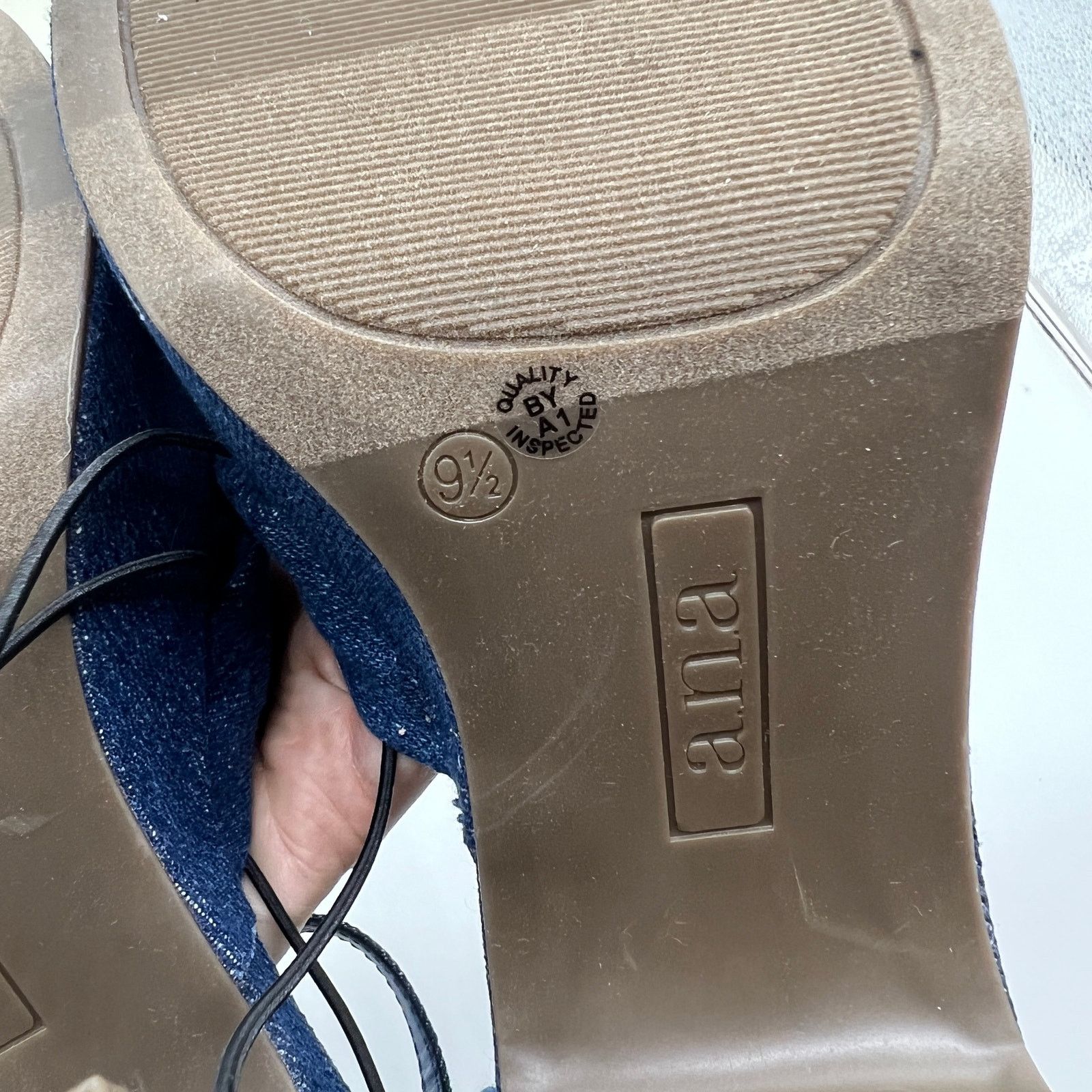 Other a.n.a Womens Holland Heeled Sandals Denim Platform Size US 9.5 / IT 39.5 - 12 Thumbnail