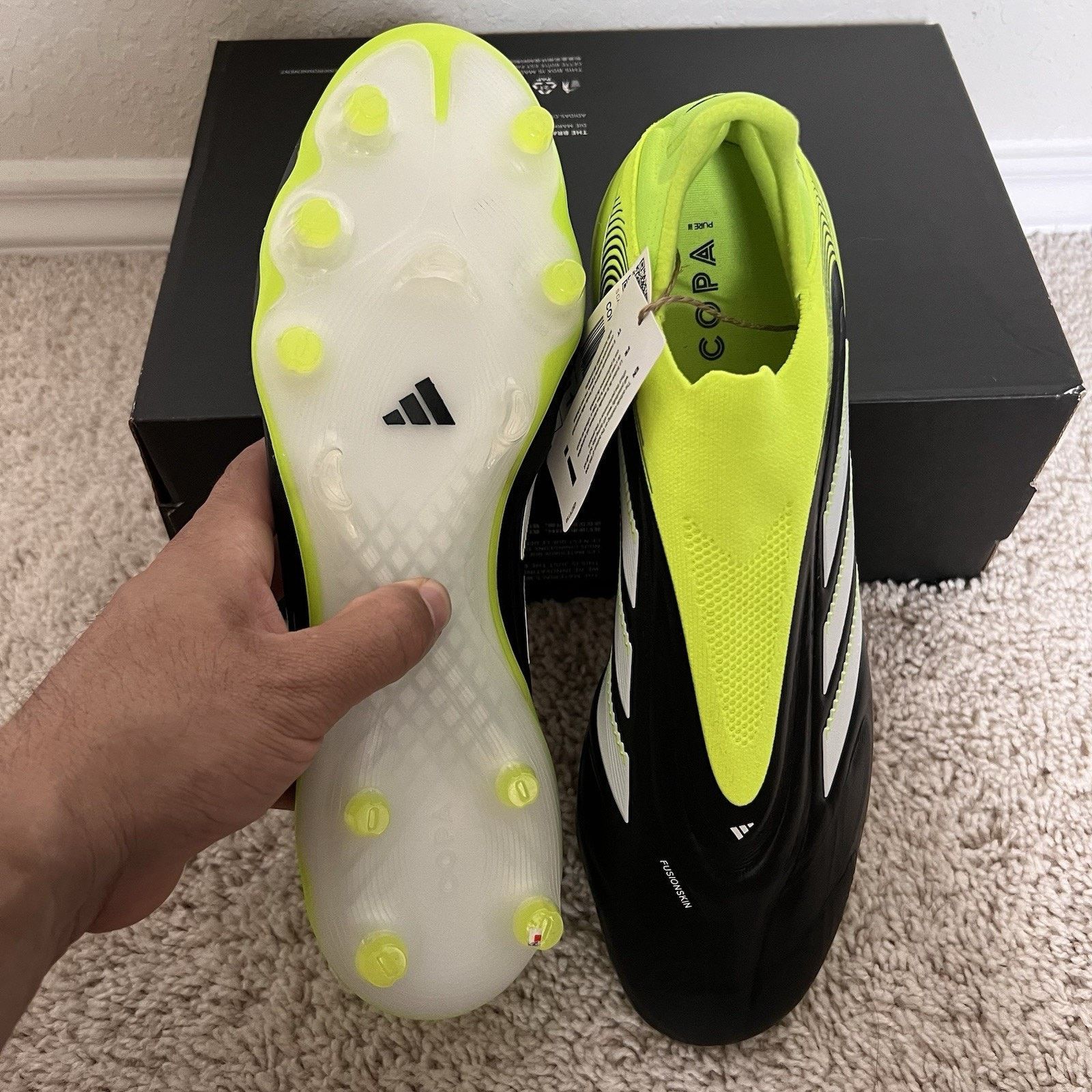 Adidas Adidas Copa Pure 3 Elite Laceless FG Cleats Size 11 New Size US 11 / EU 44 - 8 Thumbnail