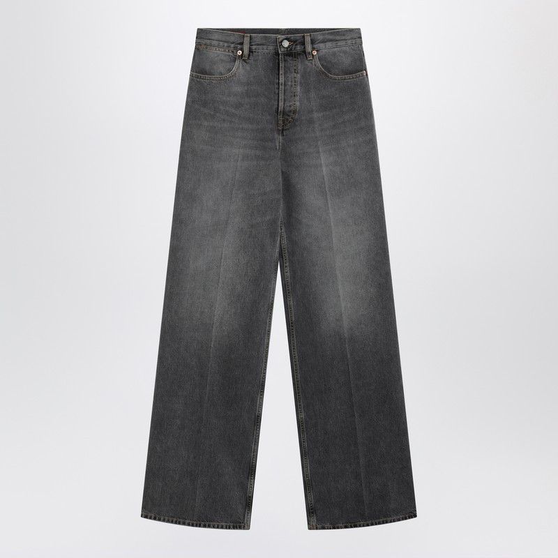 Gucci Grey Stone-Washed Wide-Leg Jeans