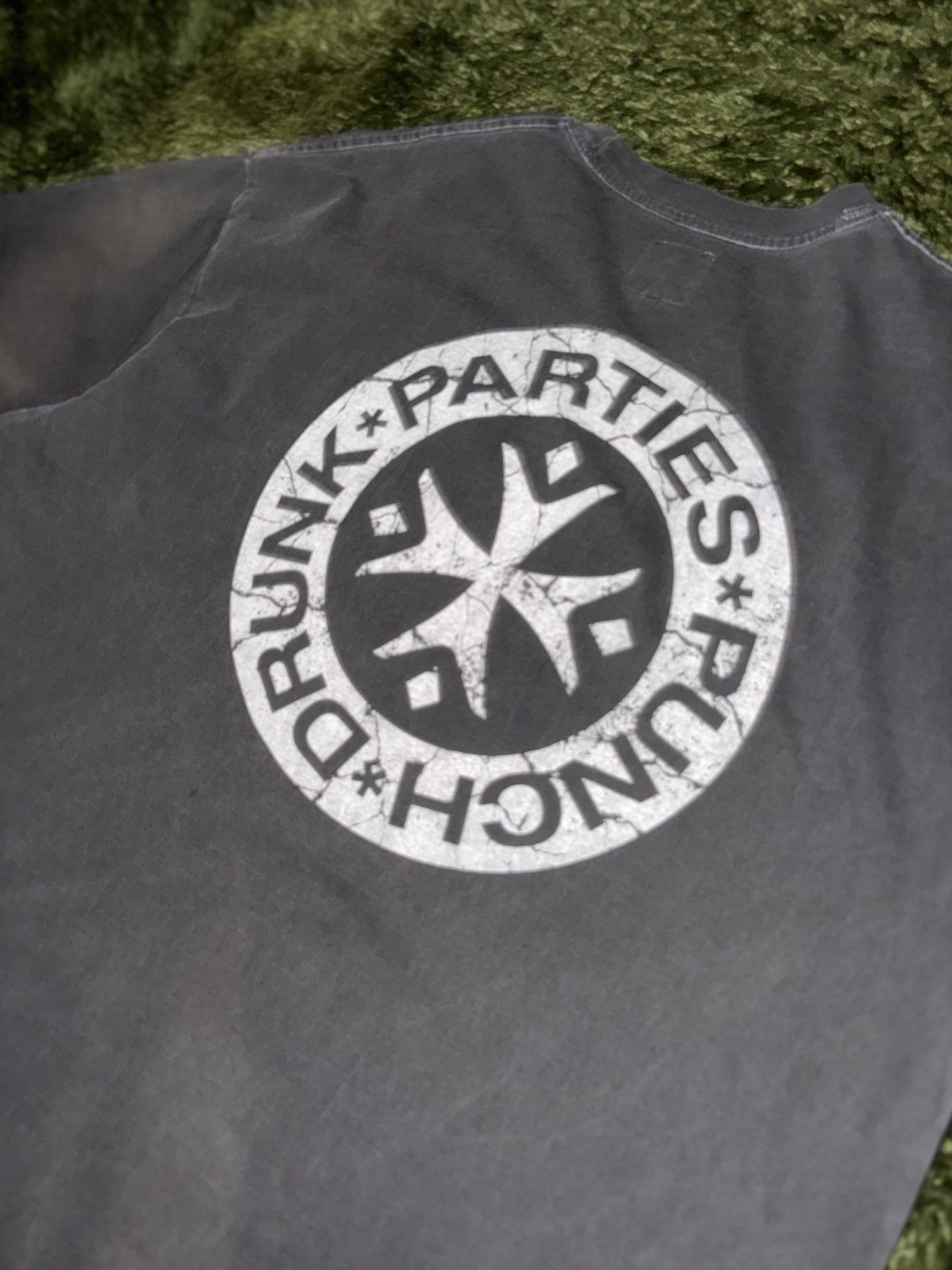 Japanese Brand [3] Punch Drunk Parties Hult Logo Dyed Single Stitch T-Shirt Size US XXL / EU 58 / 5 - 8 Thumbnail