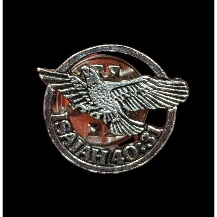 Other Religious Bible Verse Isiah 40:31 Soar On Eagles Wings Lapel Size ONE SIZE - 1 Thumbnail