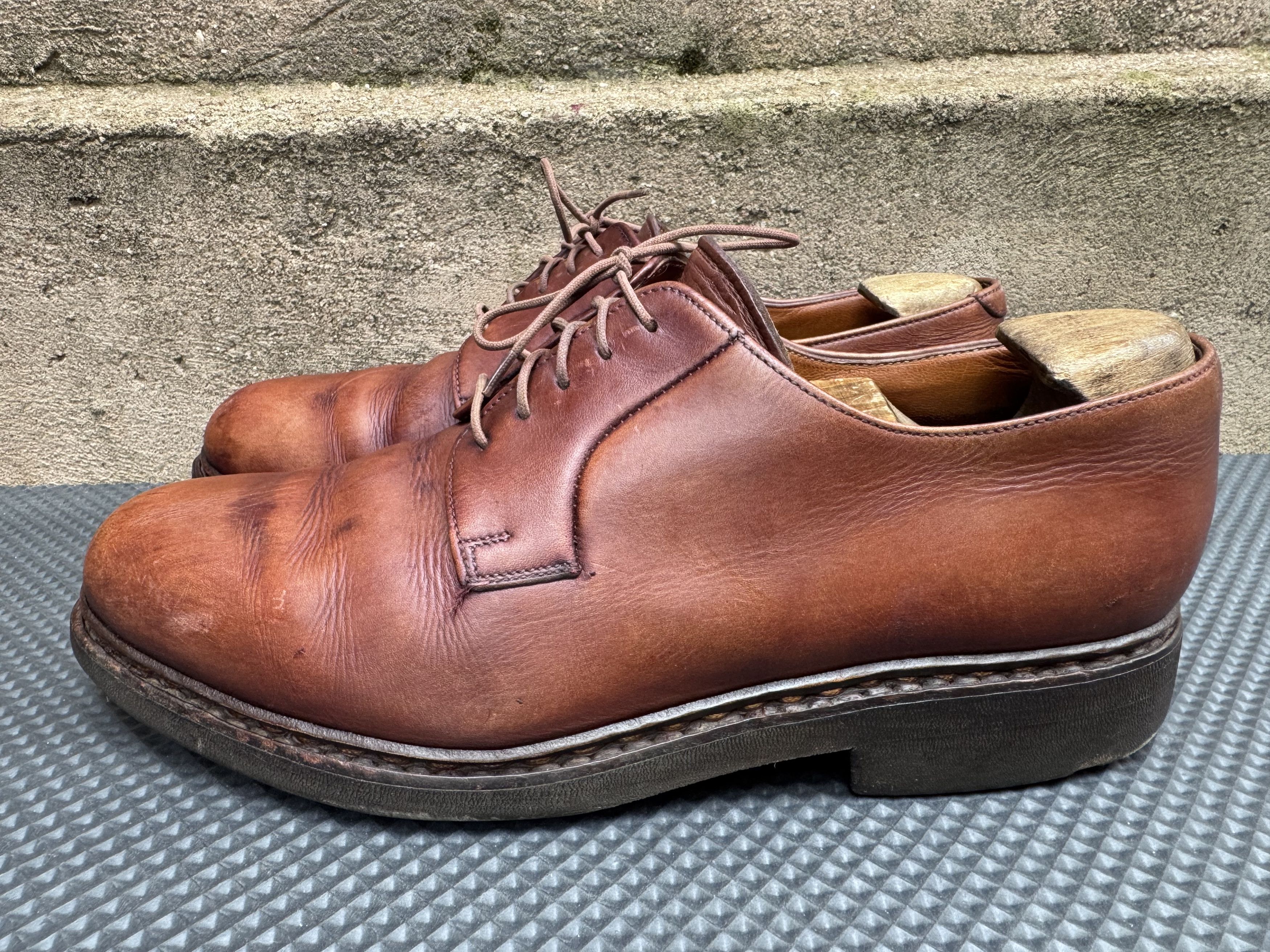 Paraboot Paraboot Vintage Avignon Griff Men's Brown Leather Derby Size US 10 / EU 43 - 4 Thumbnail