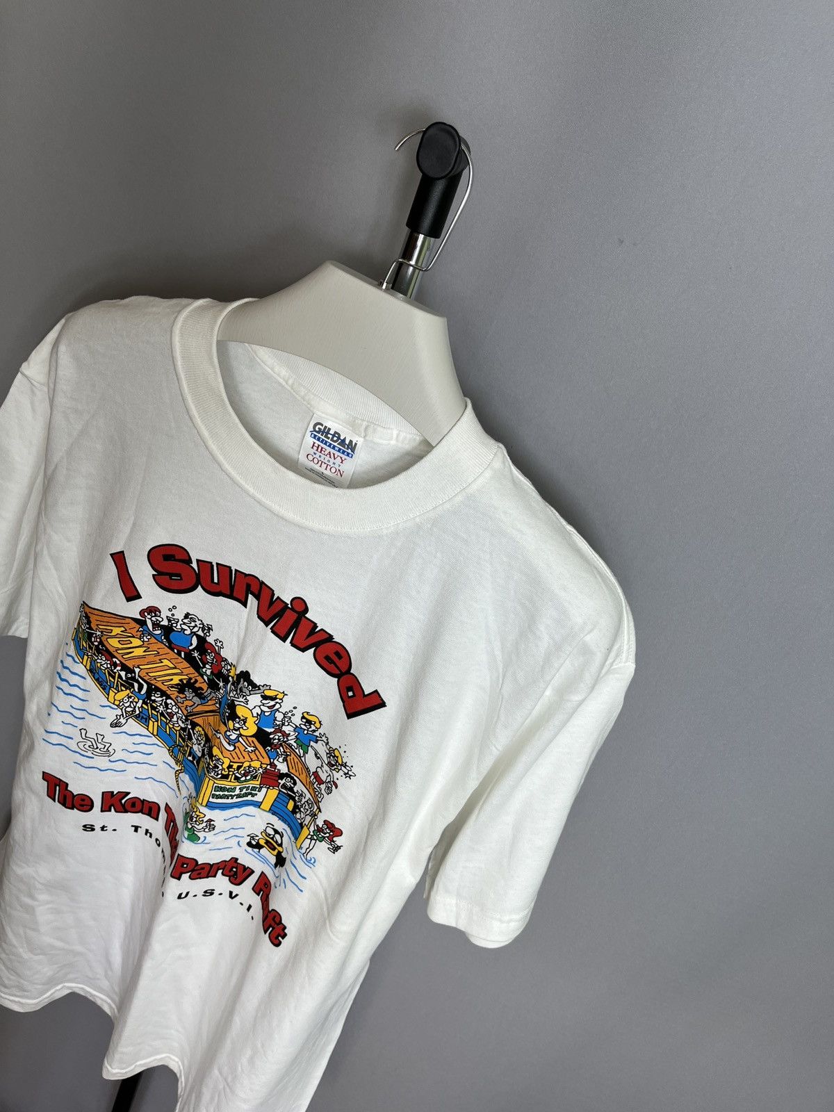 Vintage 90s Kon Tiki Party Raft St. Thomas Virgin Islands Tank shirt Size US L / EU 52-54 / 3 - 4 Thumbnail