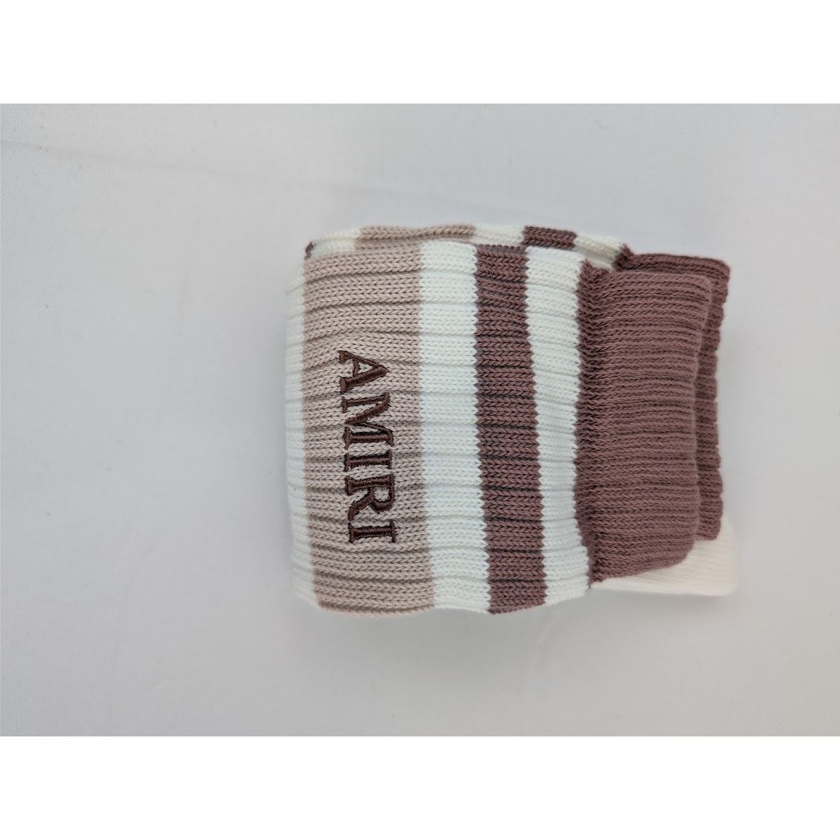 Amiri o1rshd1 Size: 41-42 / Stack Stripe Chunky Socks in Brown Size ONE SIZE - 9 Thumbnail