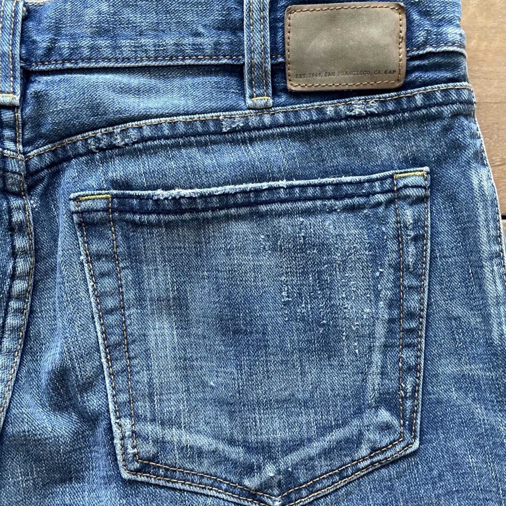 Gap VINTAGE Gap 1969 Jeans Mens 36x30 Bootcut Denim Stone Frayed Y2K Grunge 90s Punk Skater Bootstrap Size US 36 / EU 52 - 6 Thumbnail