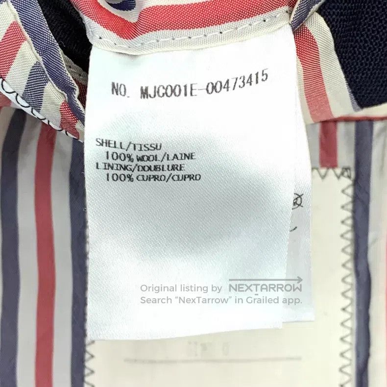 Thom Browne Thom Browne Dark Blue Wool Suit Jacket Size US XS / EU 42 / 0 - 7 Thumbnail
