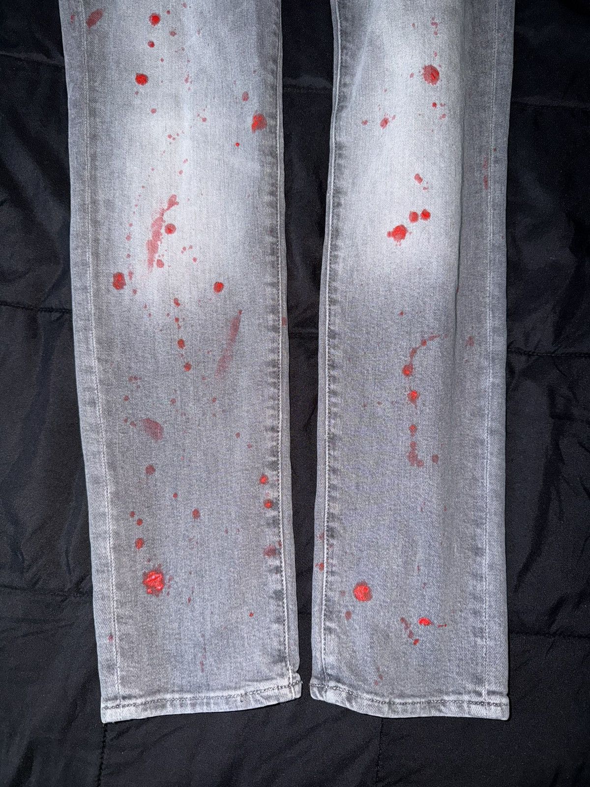 Other Gray + Red Paint Splatter jeans Size US 32 / EU 48 - 2 Thumbnail