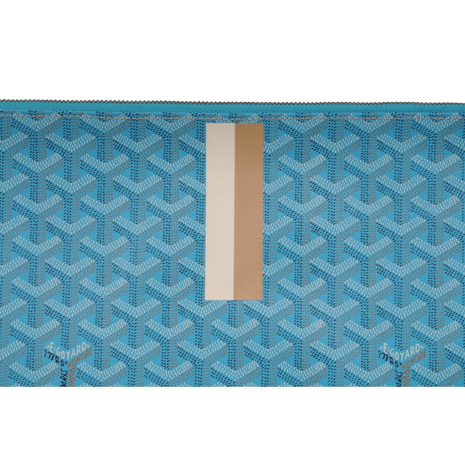 Goyard Senate MM Pouch Turquoise Blue Clutch Coated Canvas - 02643 Size ONE SIZE - 4 Thumbnail