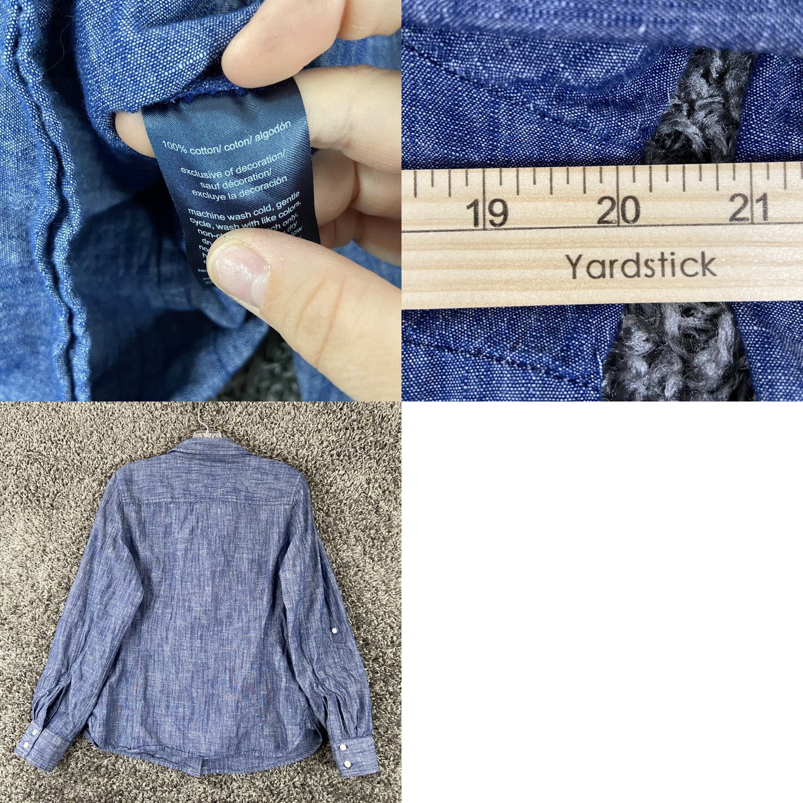 Tommy Hilfiger Tommy Hilfiger Button-Up Shirt Long Sleeve Blue Adult Medium Mens Size US M / EU 48-50 / 2 - 8 Thumbnail