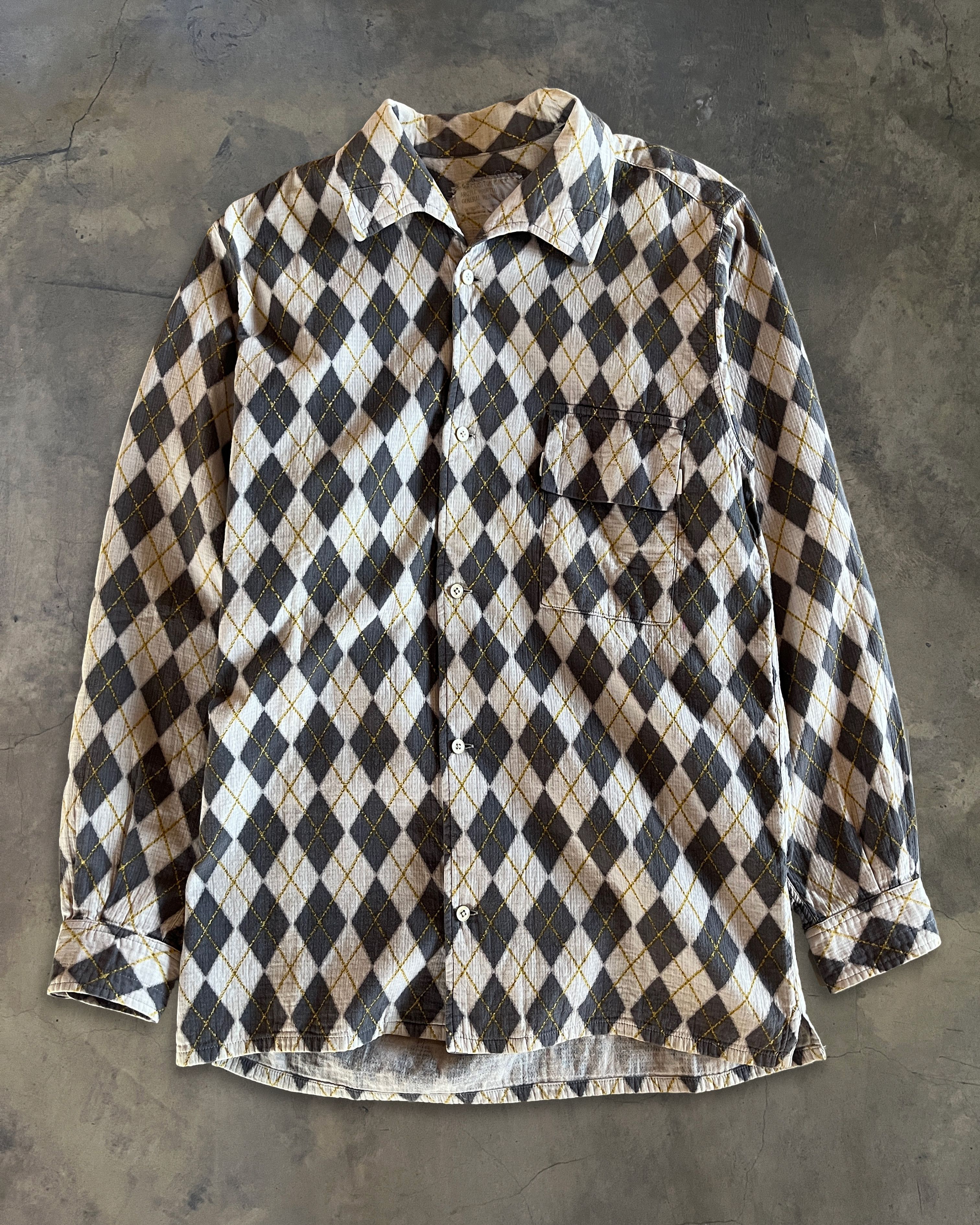General Research GENERAL RESEARCH AW2001 ARGYLE SHIRT Size US M / EU 48-50 / 2 - 1 Thumbnail
