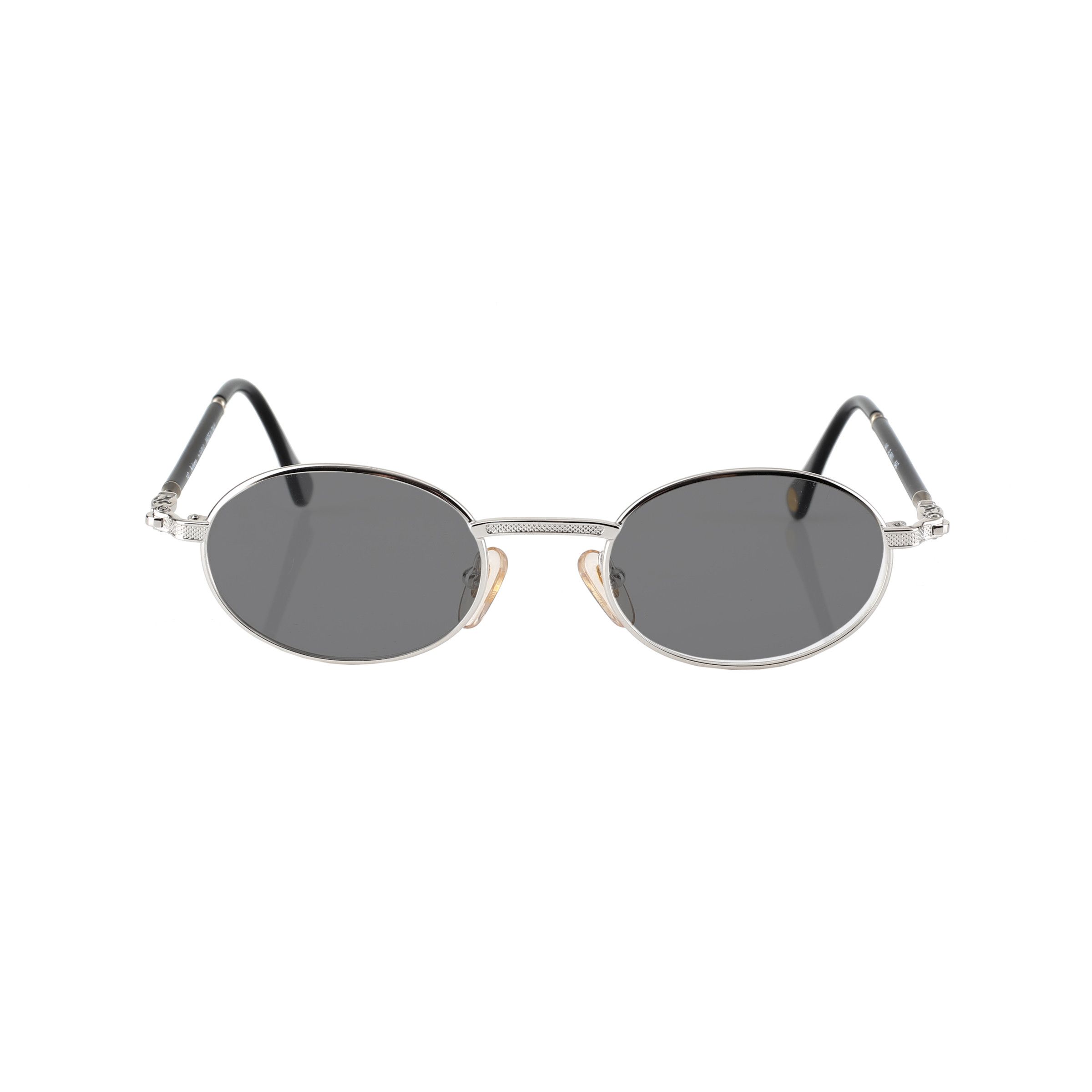 Burberry Burberry '90s Silver & Black Oval Frame Sunglasses Black Size ONE SIZE - 2 Thumbnail
