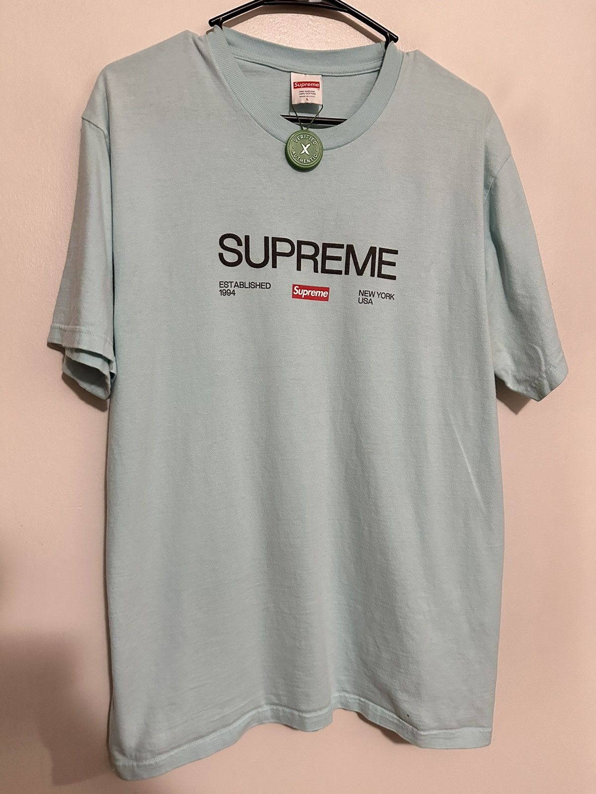 supreme Tシャツ 1994年産　ヴィンテージ Vintage Supreme Box Logo Established 1994 Long Sleeve Gray